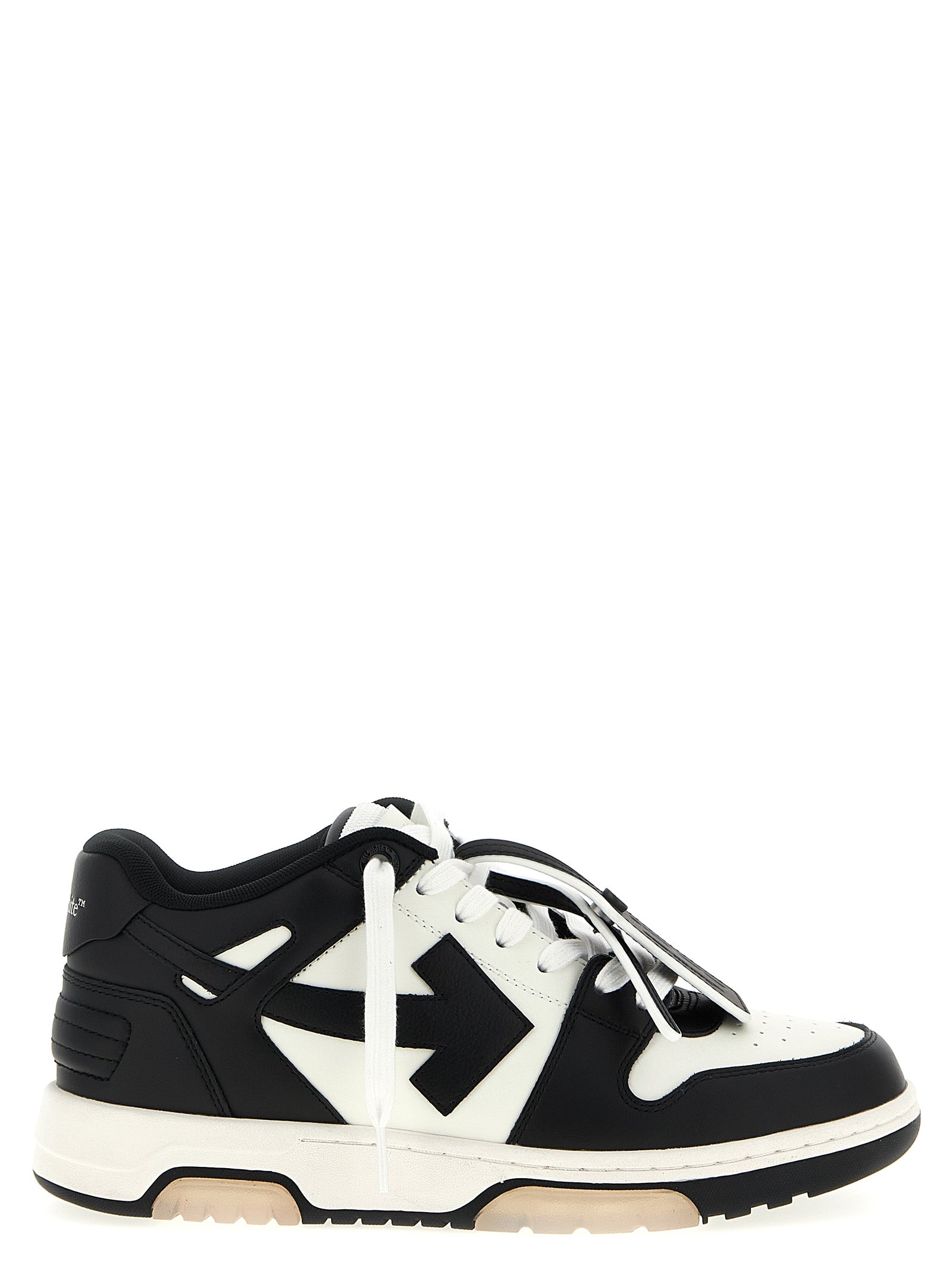 Off-White White Black Out Of Office Low Top Leather Sneakers