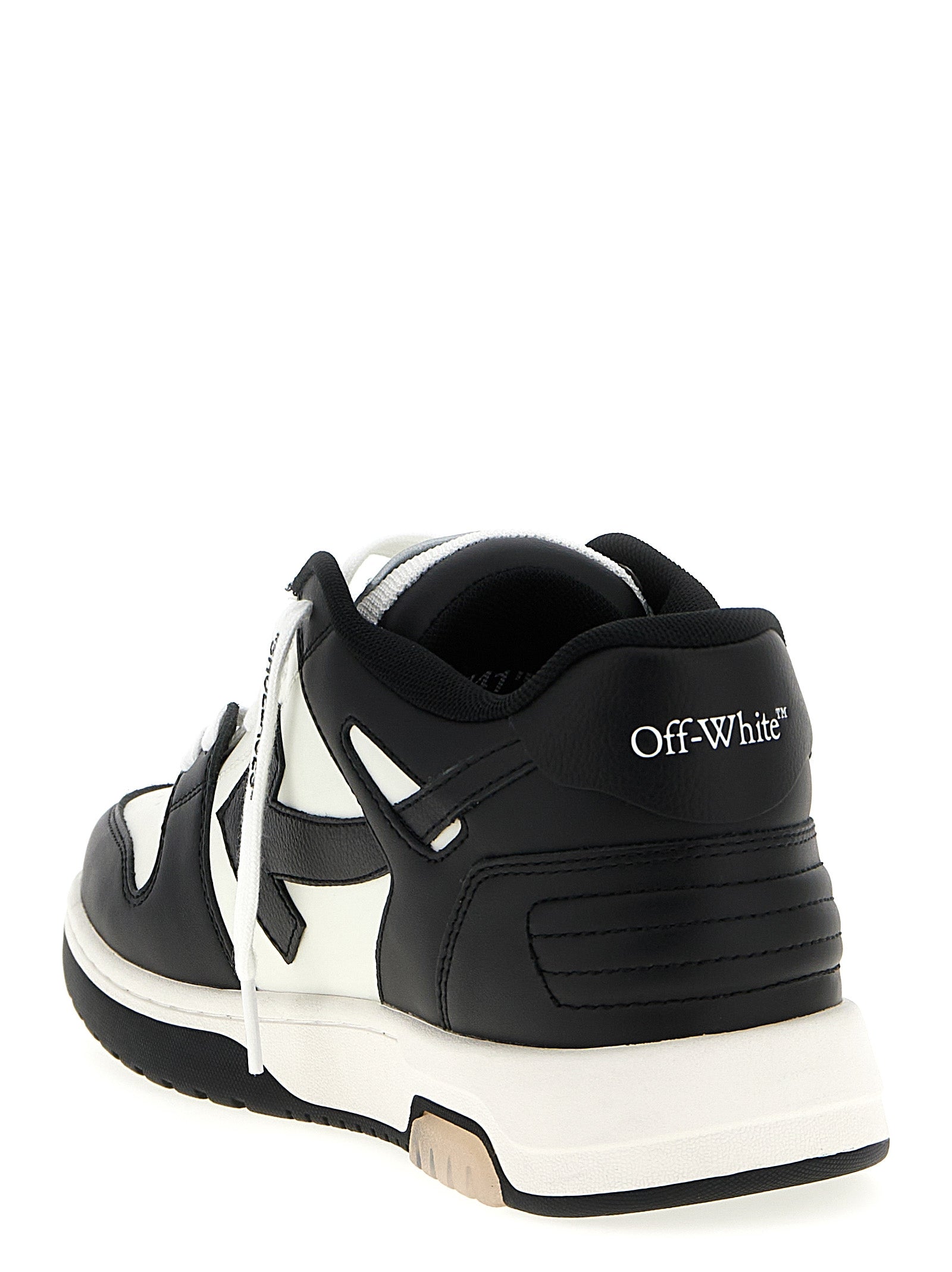 Off-White White Black Out Of Office Low Top Leather Sneakers