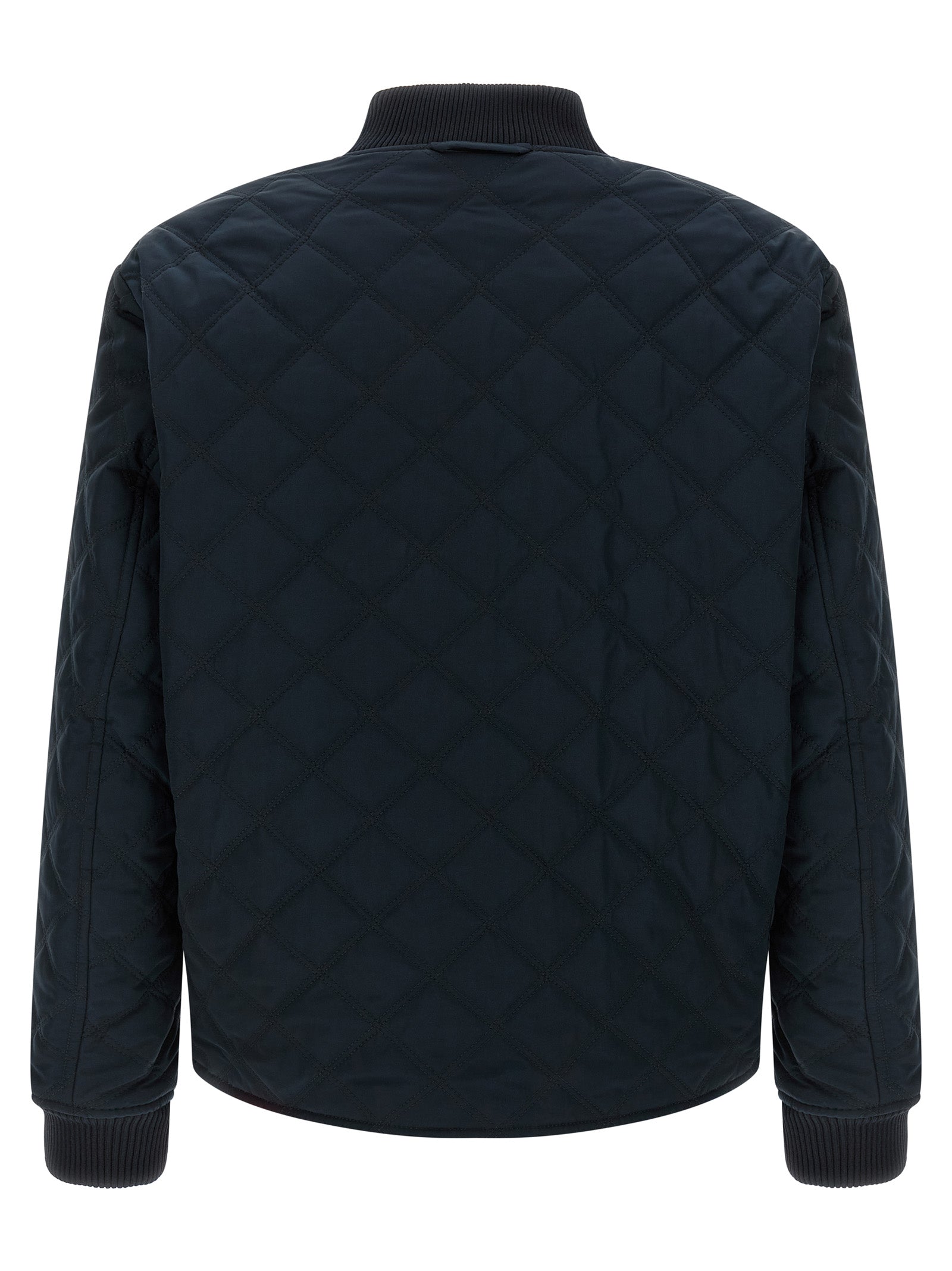Blue Polyester Bomber