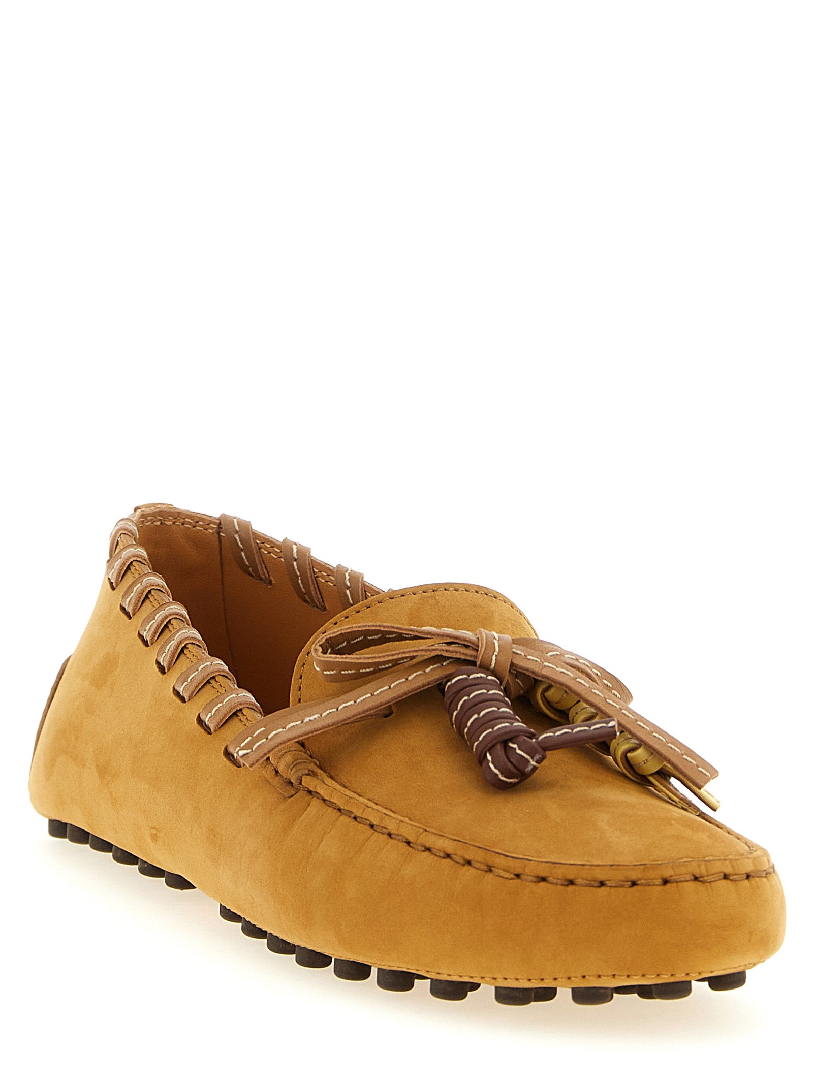 Tod’s Beige Calf Leather Slip-On Loafers