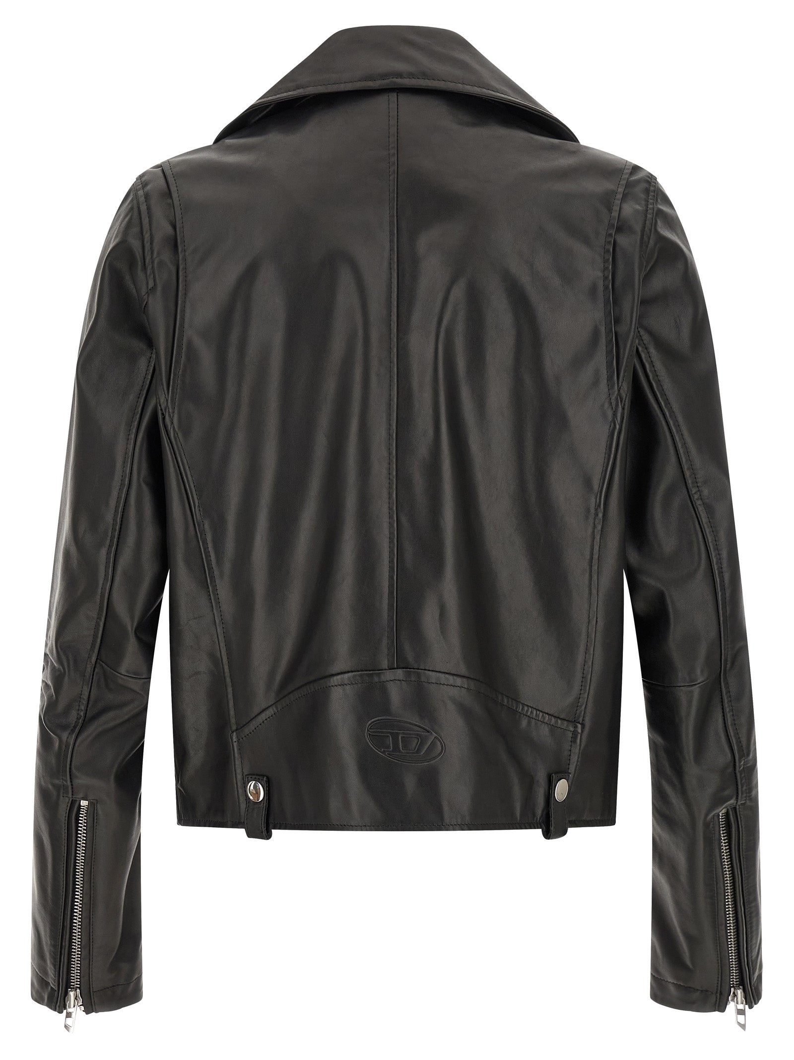 Diesel Black L-Eo-Wrd Leather Jacket