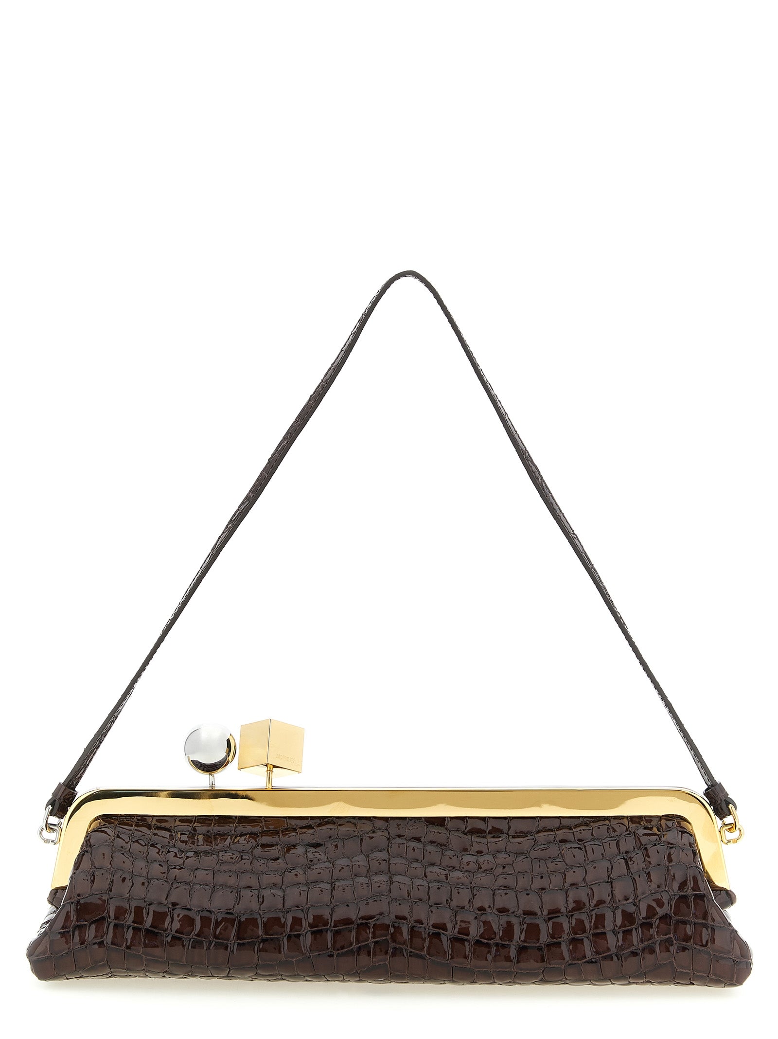 Jacquemus Brown La Pochette Salon Leather Clutch Bag