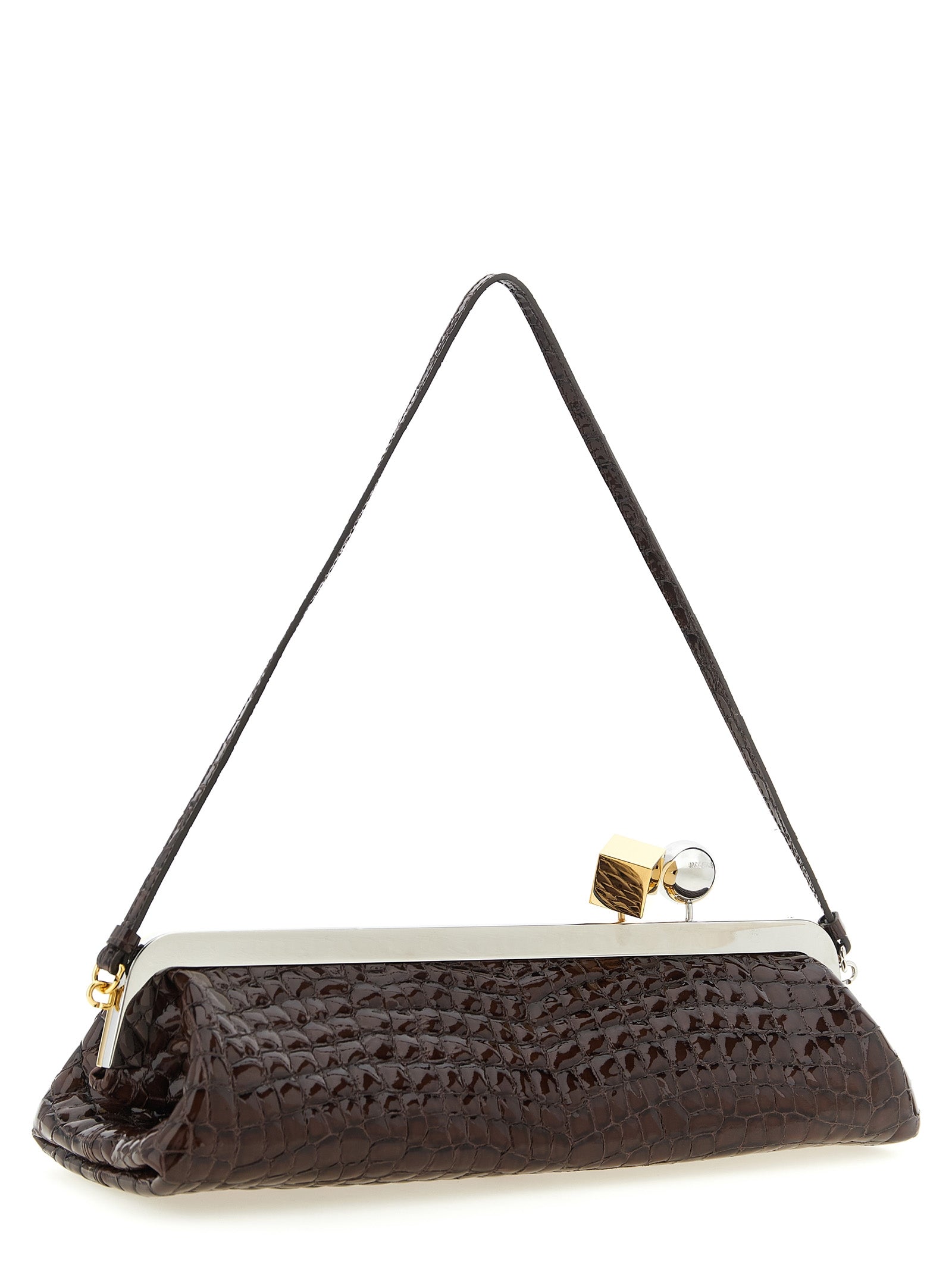Jacquemus Brown La Pochette Salon Leather Clutch Bag