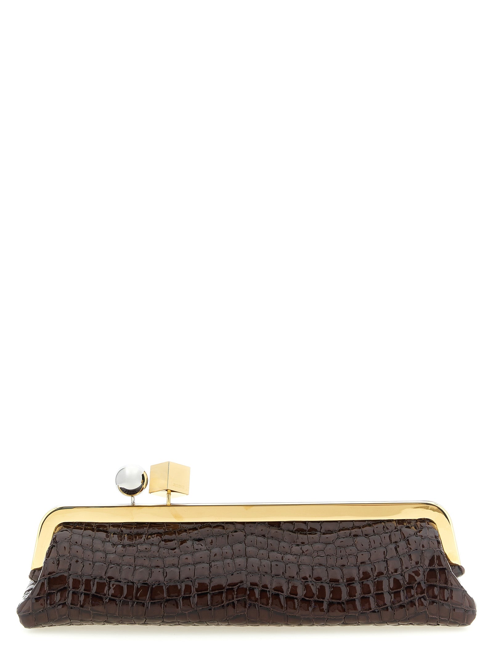 Jacquemus Brown La Pochette Salon Leather Clutch Bag