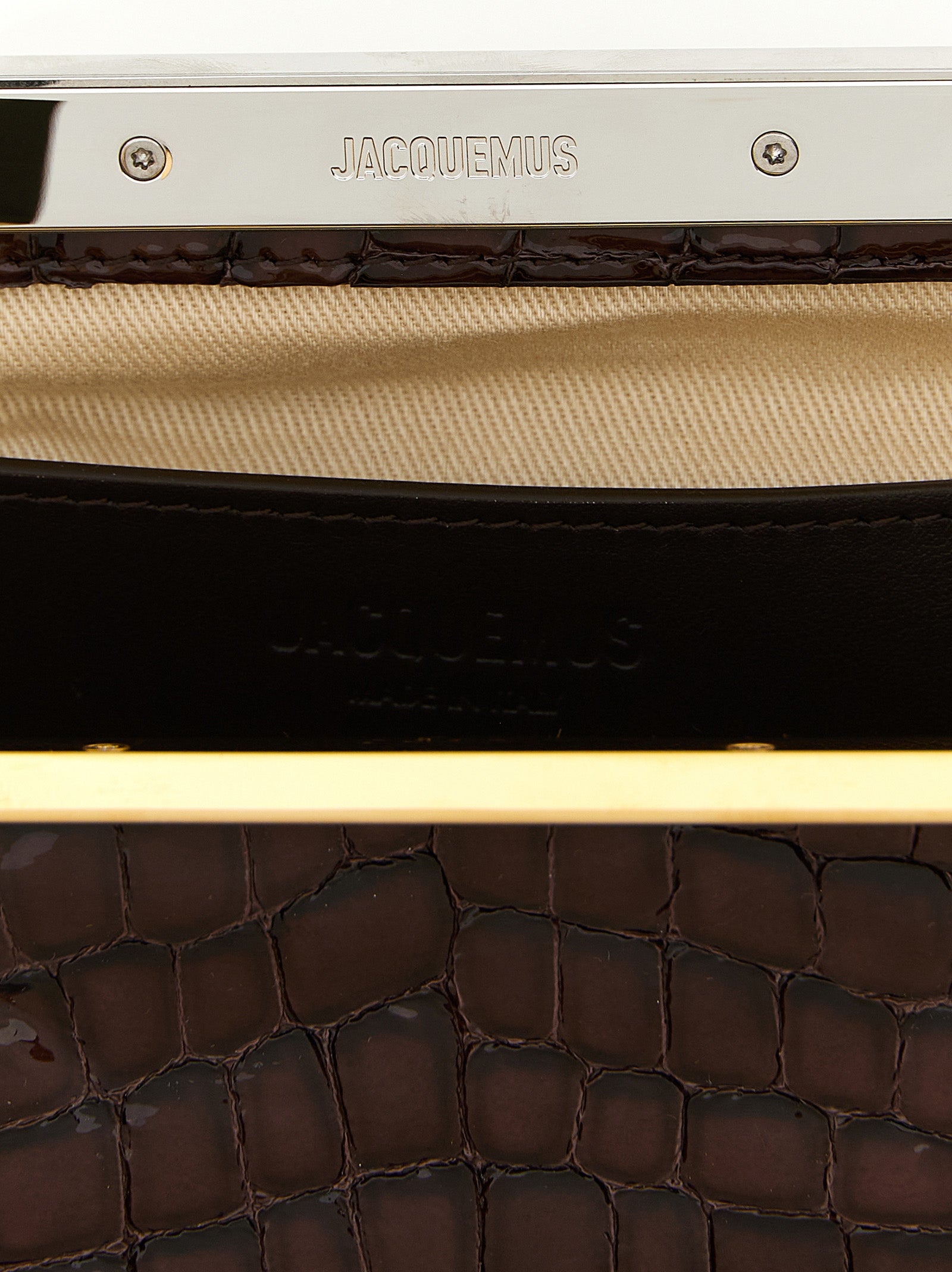 Jacquemus Brown La Pochette Salon Leather Clutch Bag