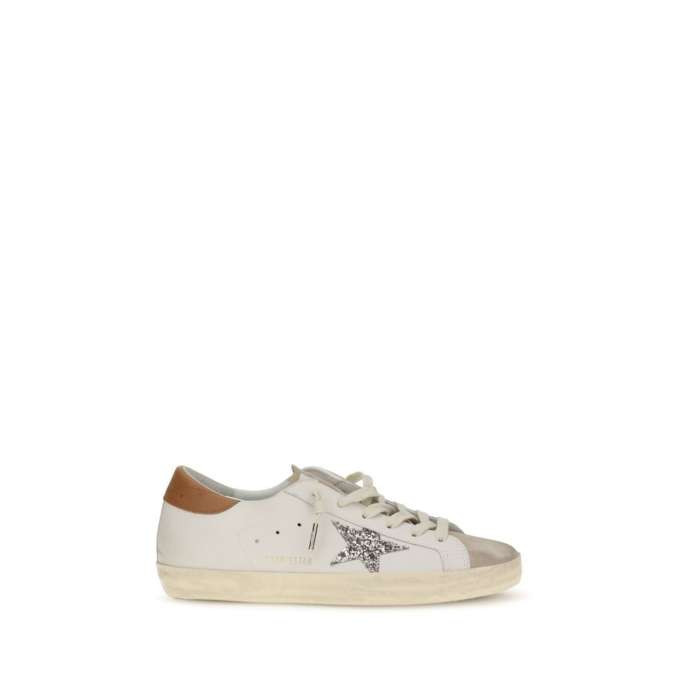 Golden Goose White Calf Leather Low Top Sneakers