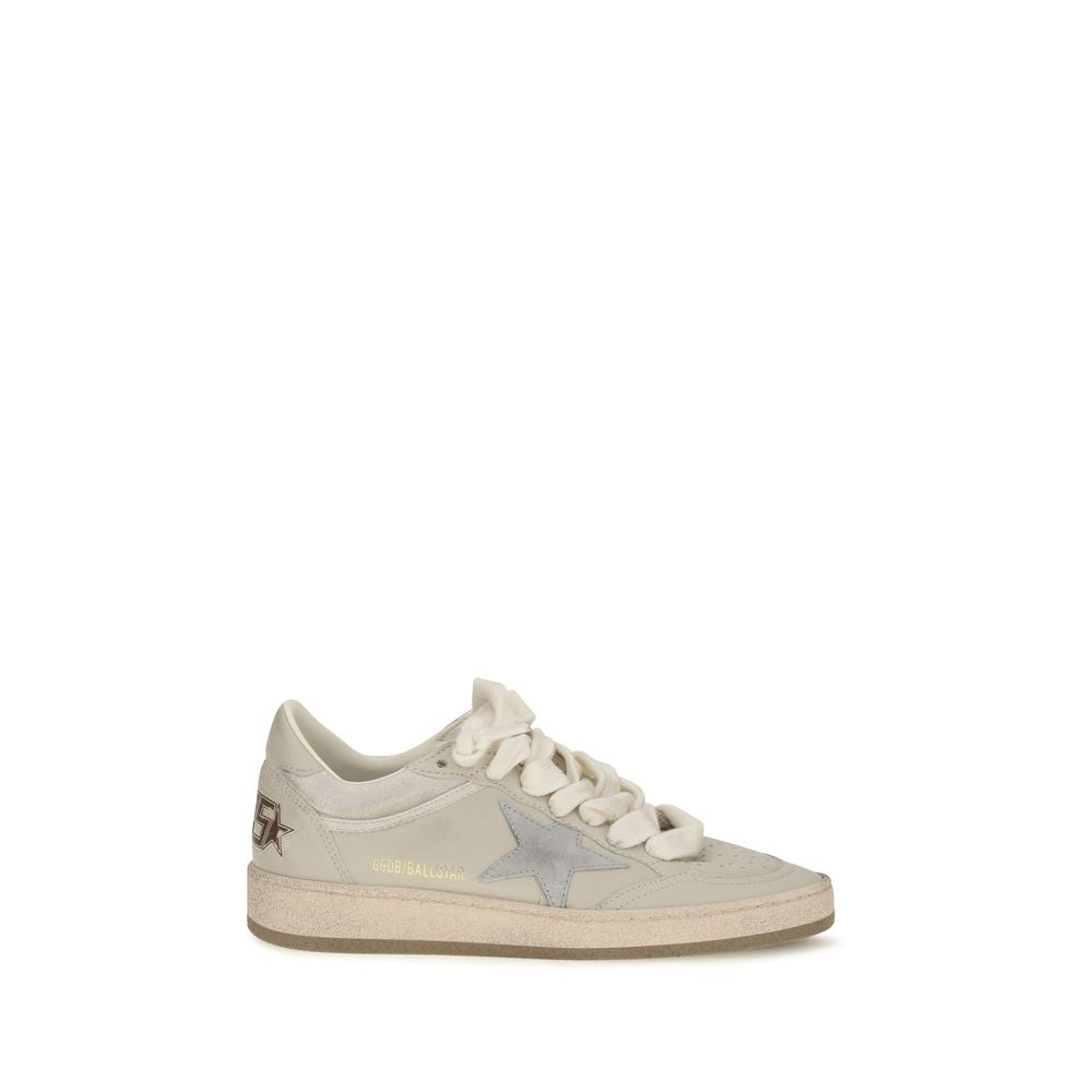 Golden Goose Beige Calf Leather Low Top Sneakers