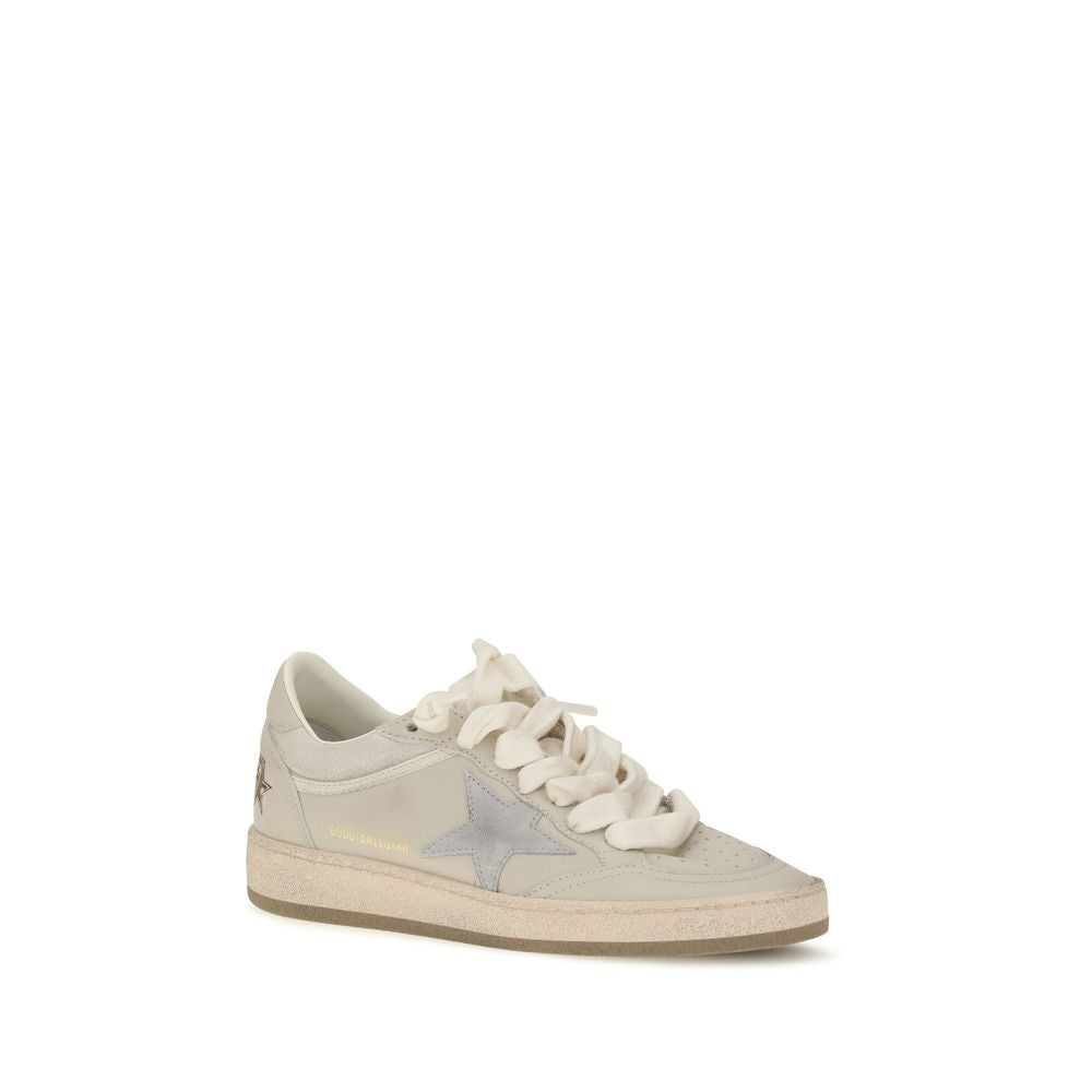 Golden Goose Beige Calf Leather Low Top Sneakers
