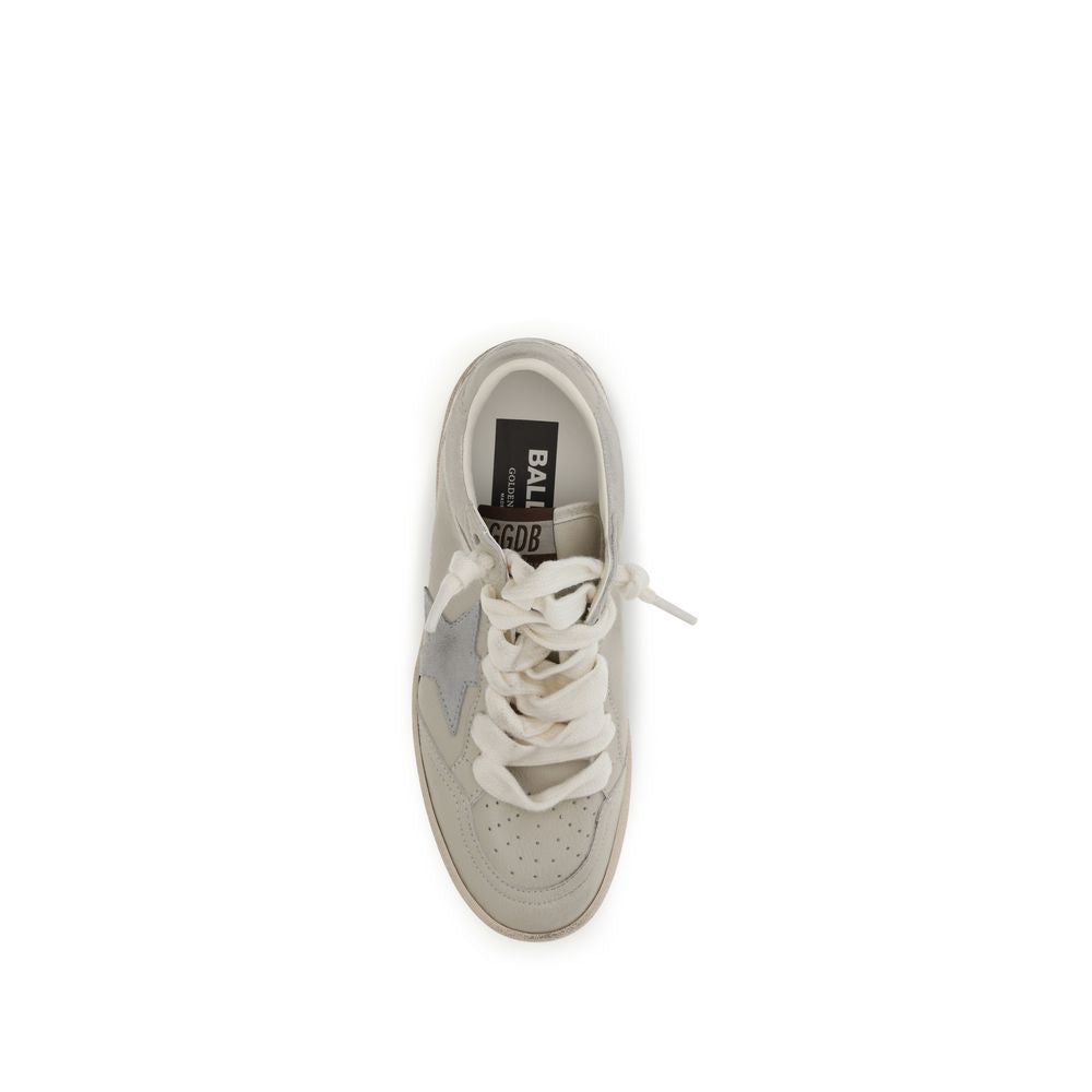 Golden Goose Beige Calf Leather Low Top Sneakers
