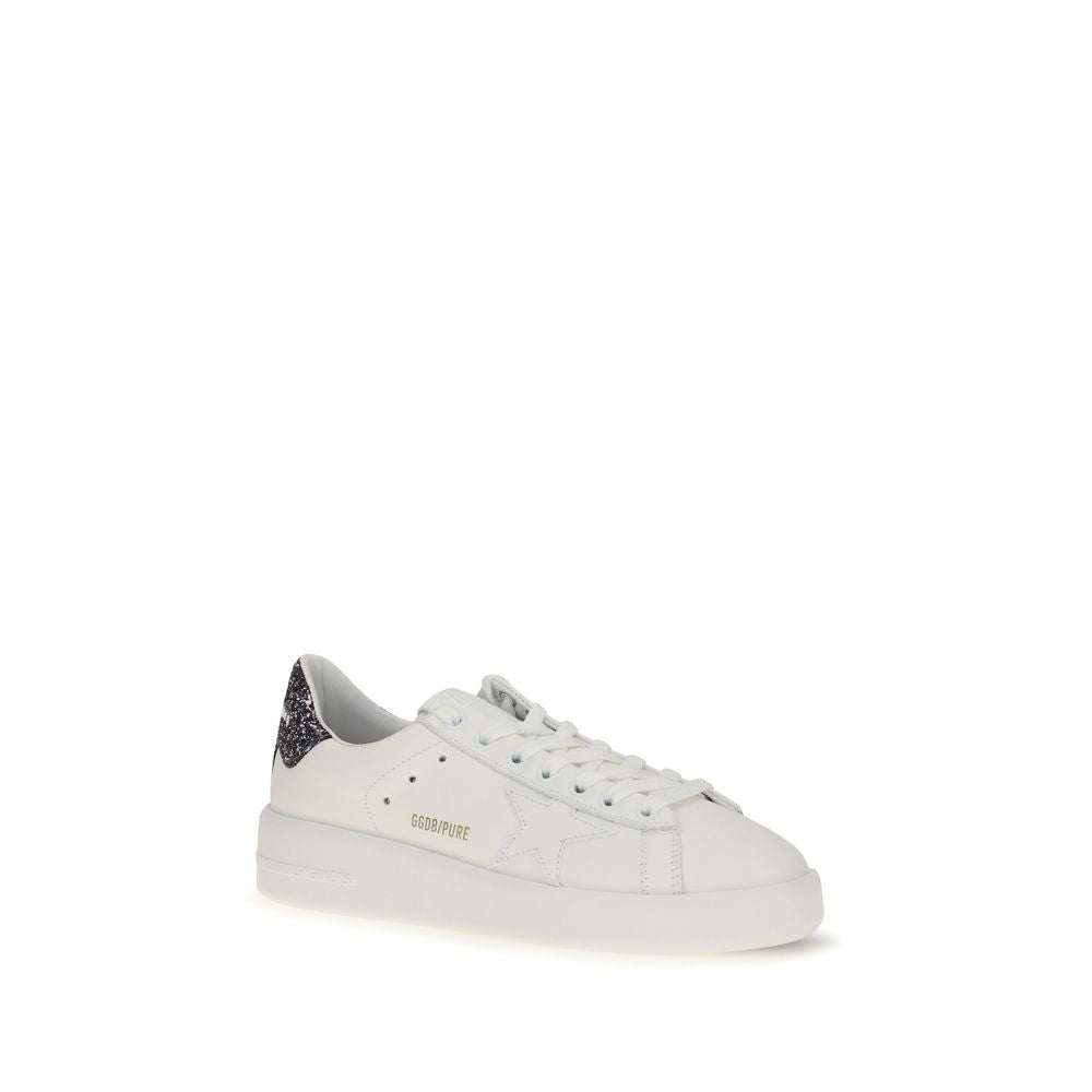 Golden Goose White Calf Leather Low Top Sneakers