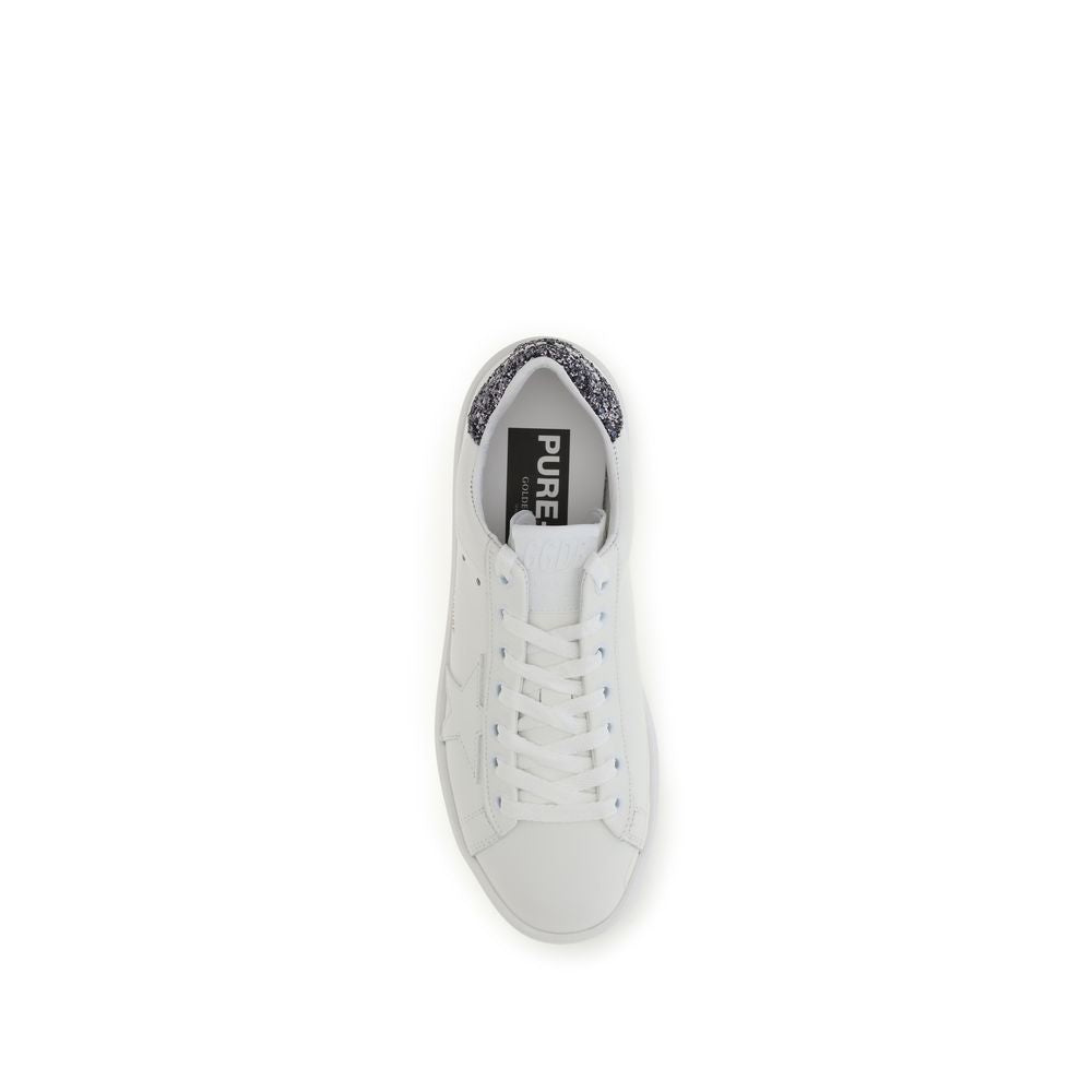 Golden Goose White Calf Leather Low Top Sneakers