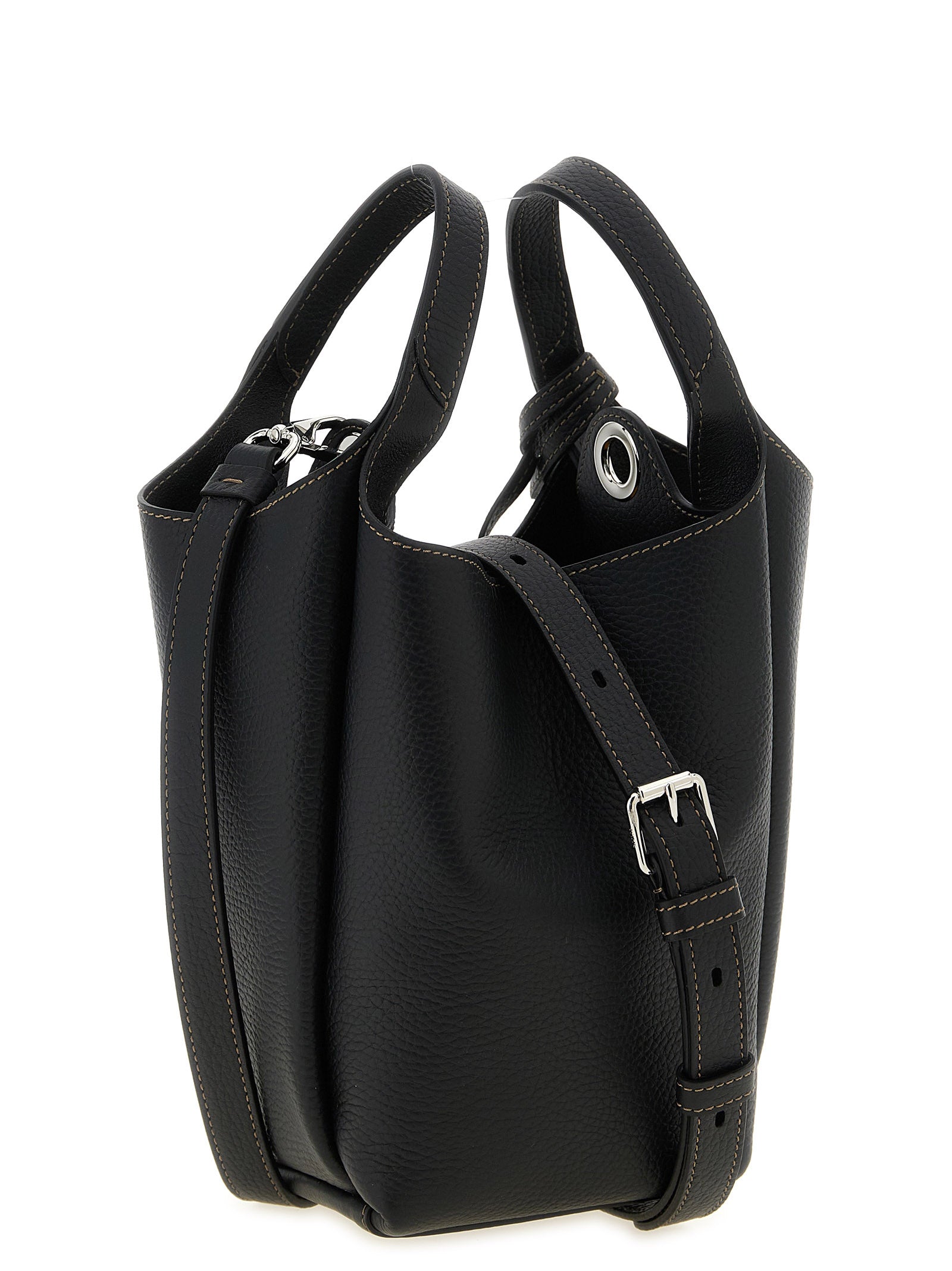 Tod’s Black Mini Bucket Leather Handbag