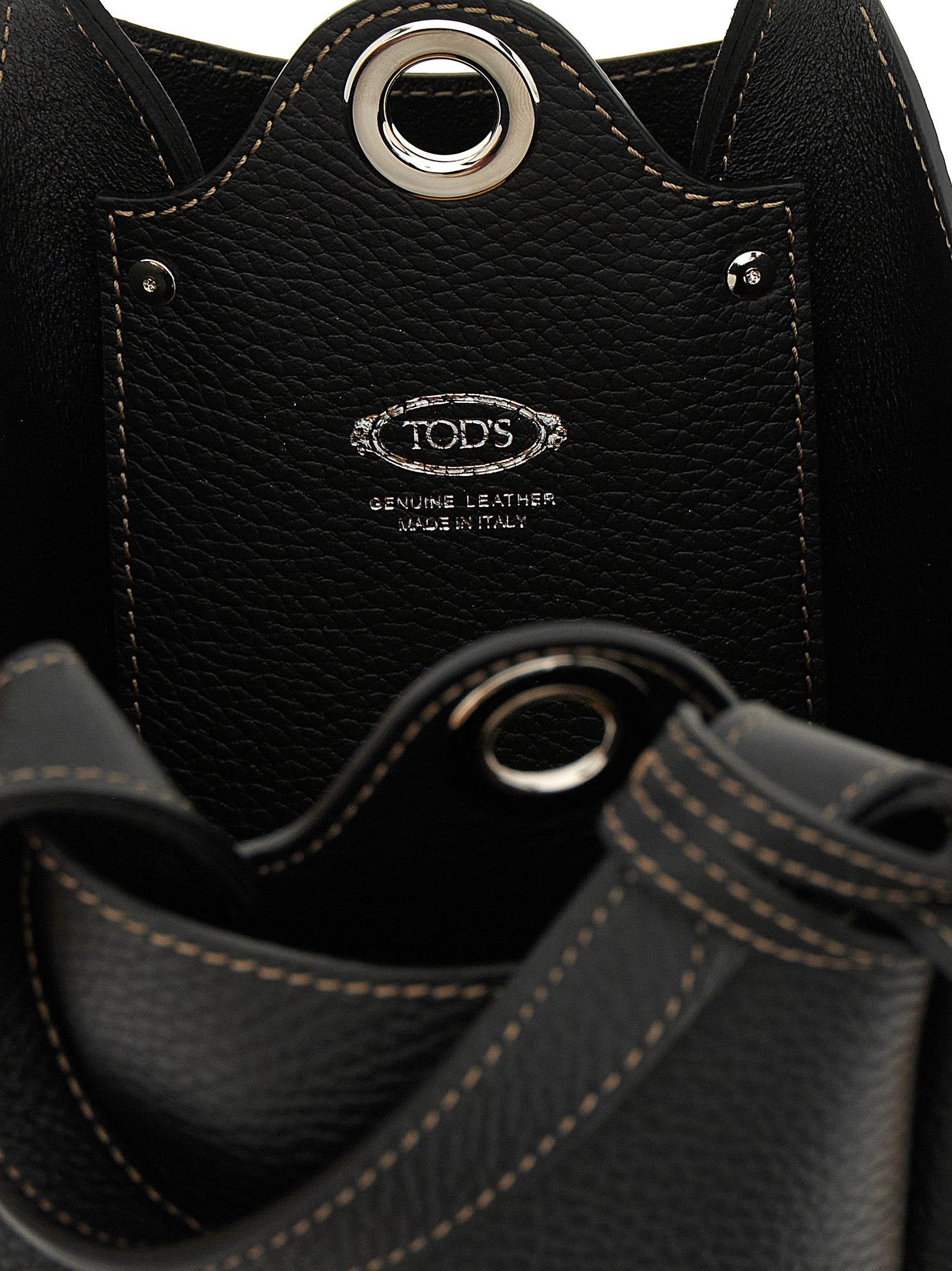 Tod’s Black Mini Bucket Leather Handbag