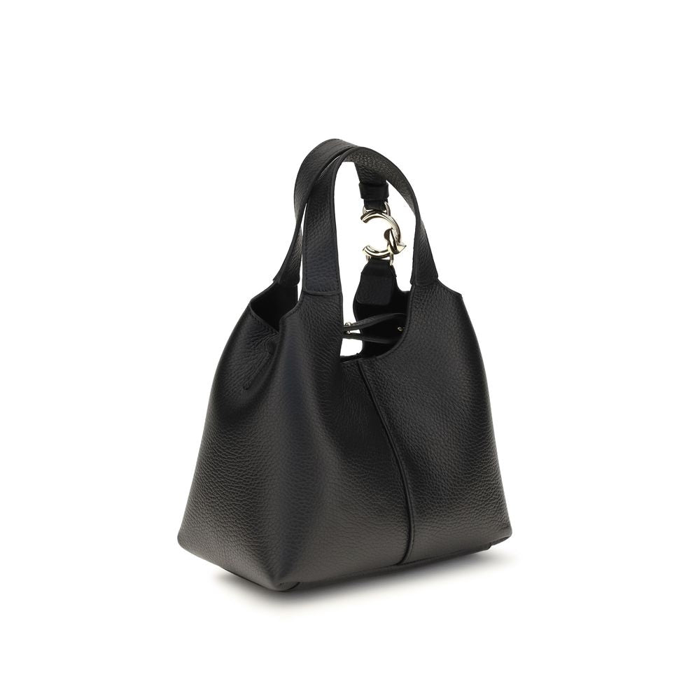 Coccinelle Handtasche aus schwarzem Kalbsleder Bos Taurus