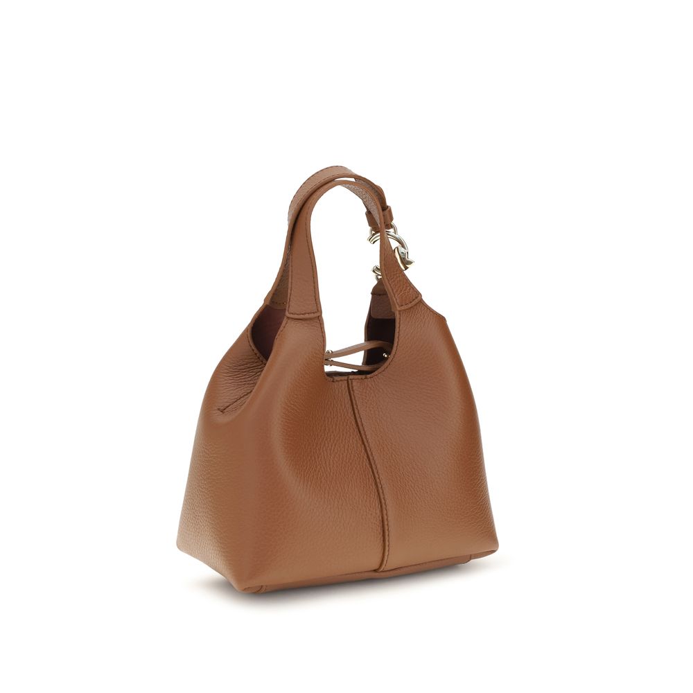 Coccinelle Handtasche aus braunem Kalbsleder (Bos Taurus)
