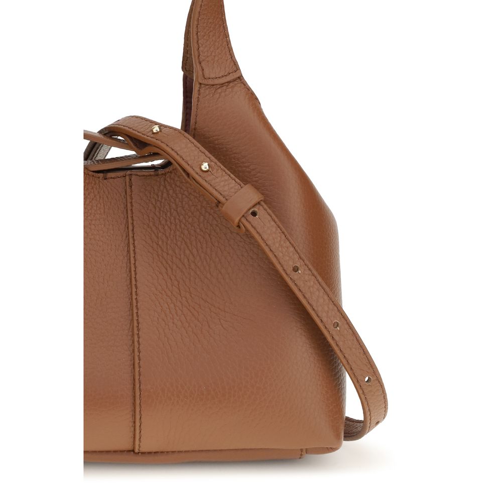 Coccinelle Handtasche aus braunem Kalbsleder (Bos Taurus)