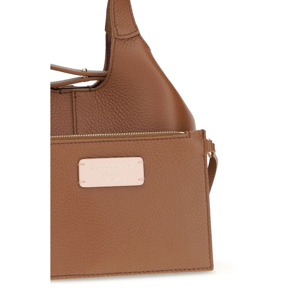 Coccinelle Handtasche aus braunem Kalbsleder (Bos Taurus)
