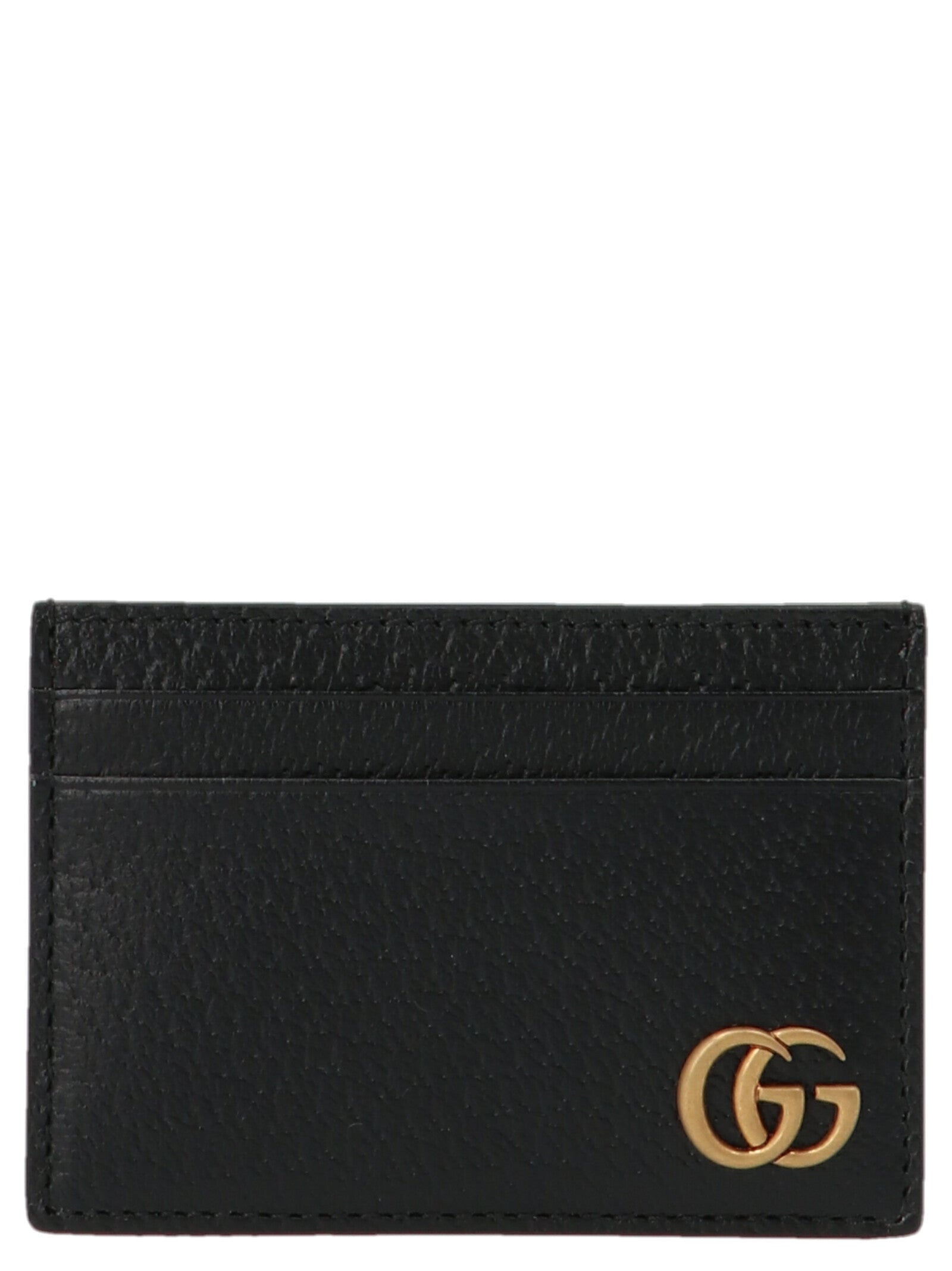 Gucci Black GG Marmont Card Holder Leather