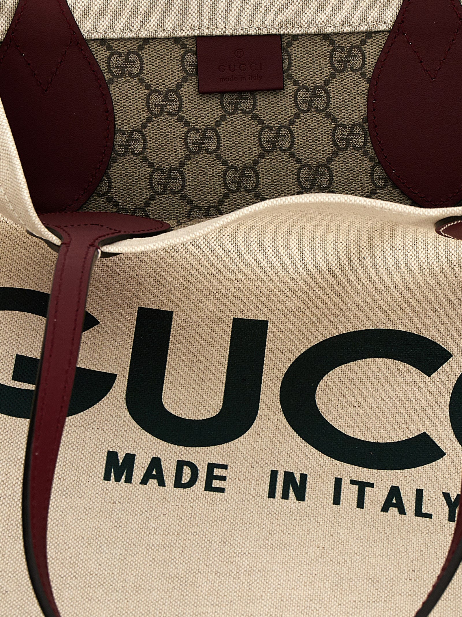 Gucci Beige Synthetic Tote Bag