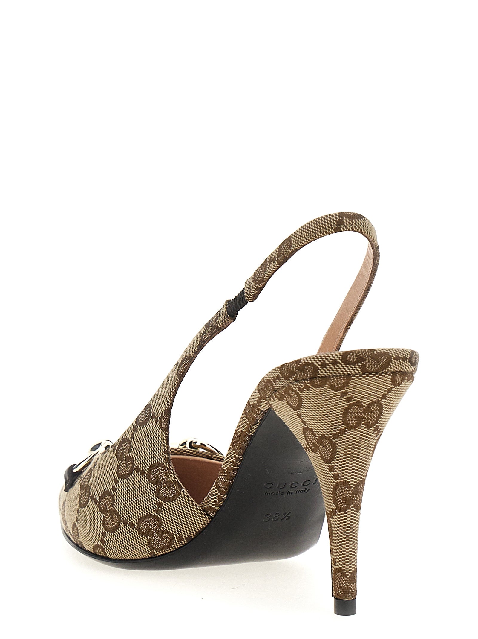 Gucci Beige Original GG Nylon High Heel Pumps