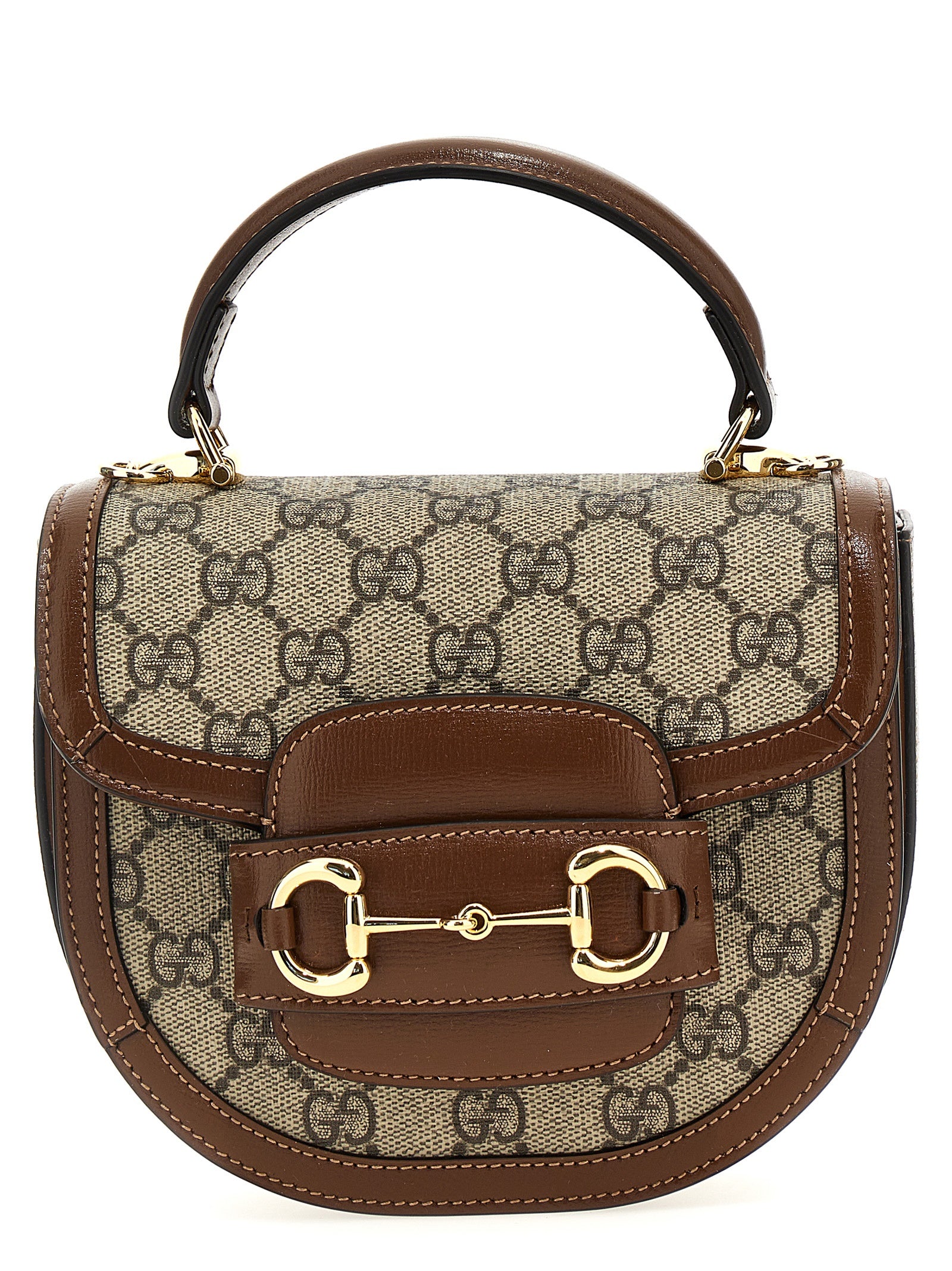Gucci Brown Horsebit 1955 Synthetic Handbag
