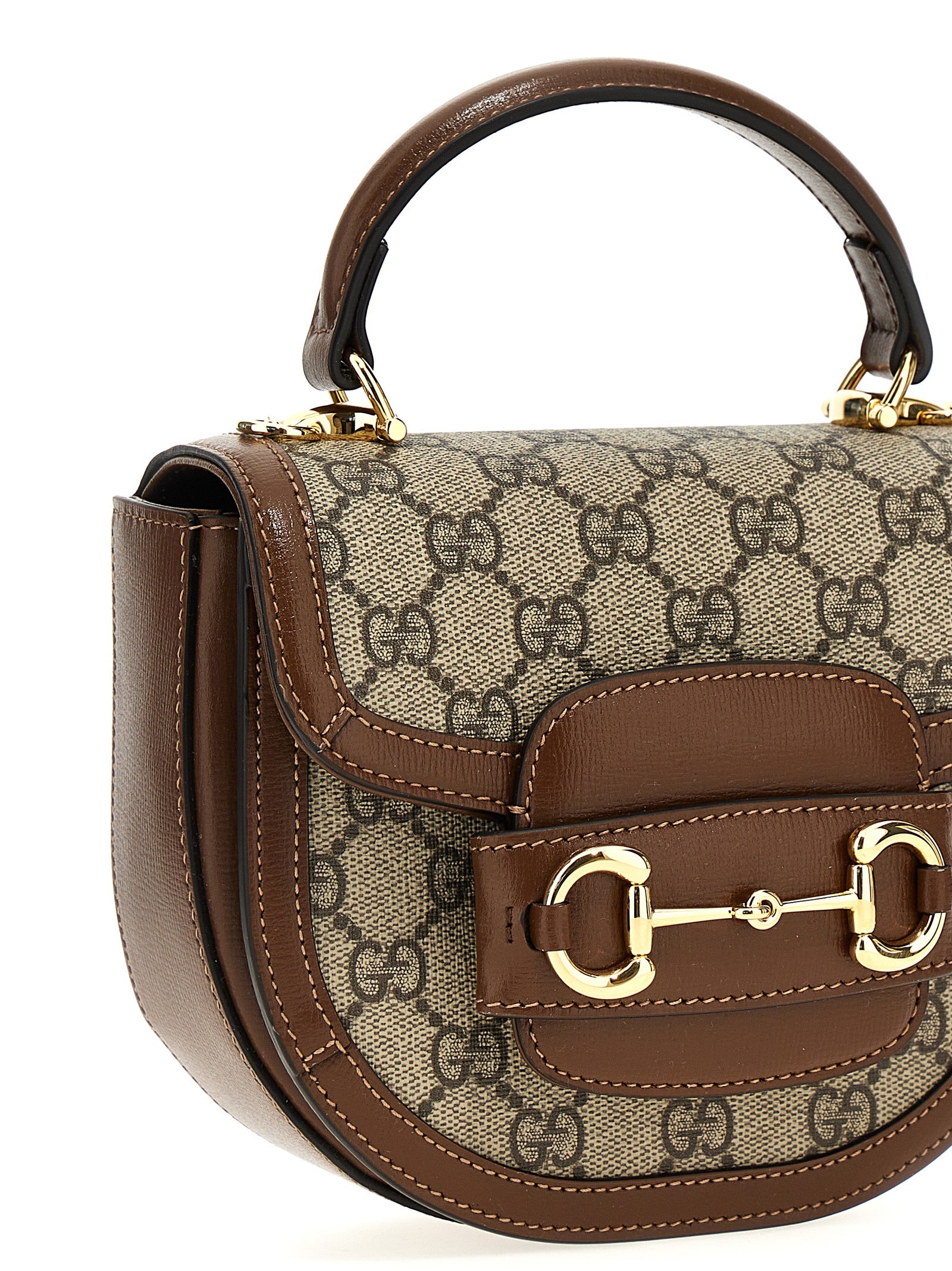Gucci Brown Horsebit 1955 Synthetic Handbag