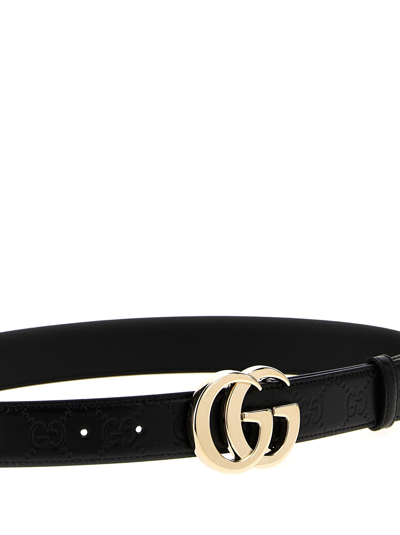 Gucci Black GG Milano Leather Belt
