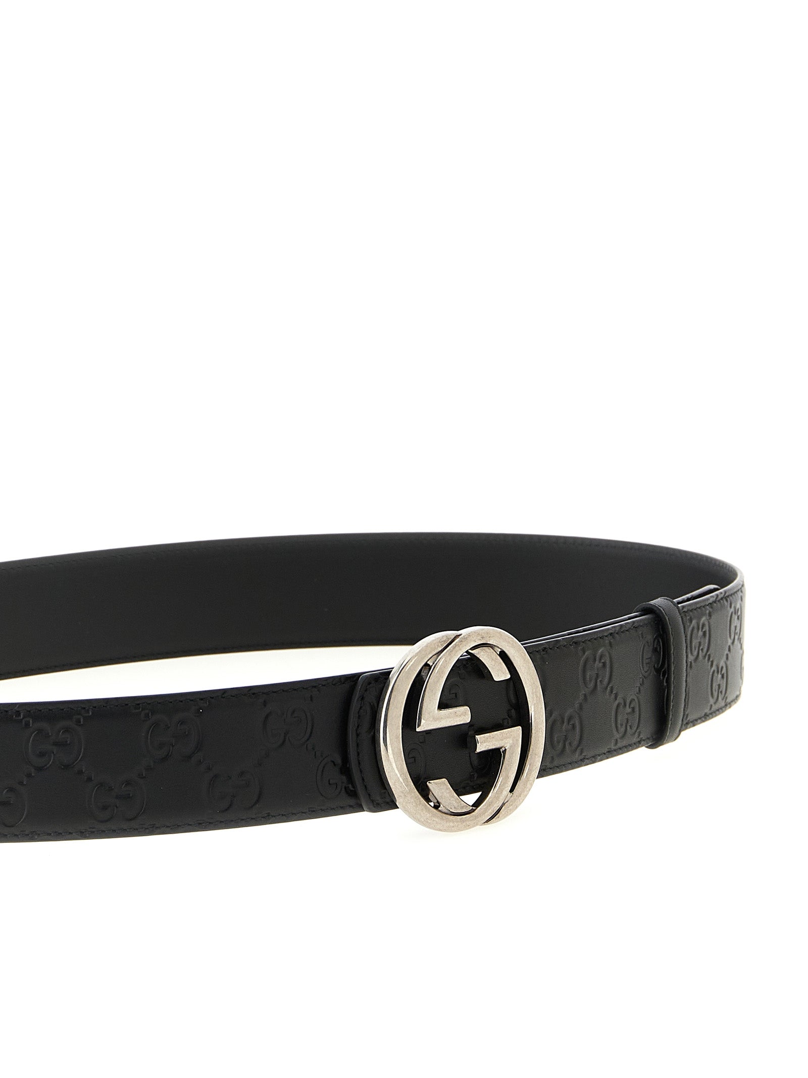Gucci Black Reversible Leather Belt Calf Leather