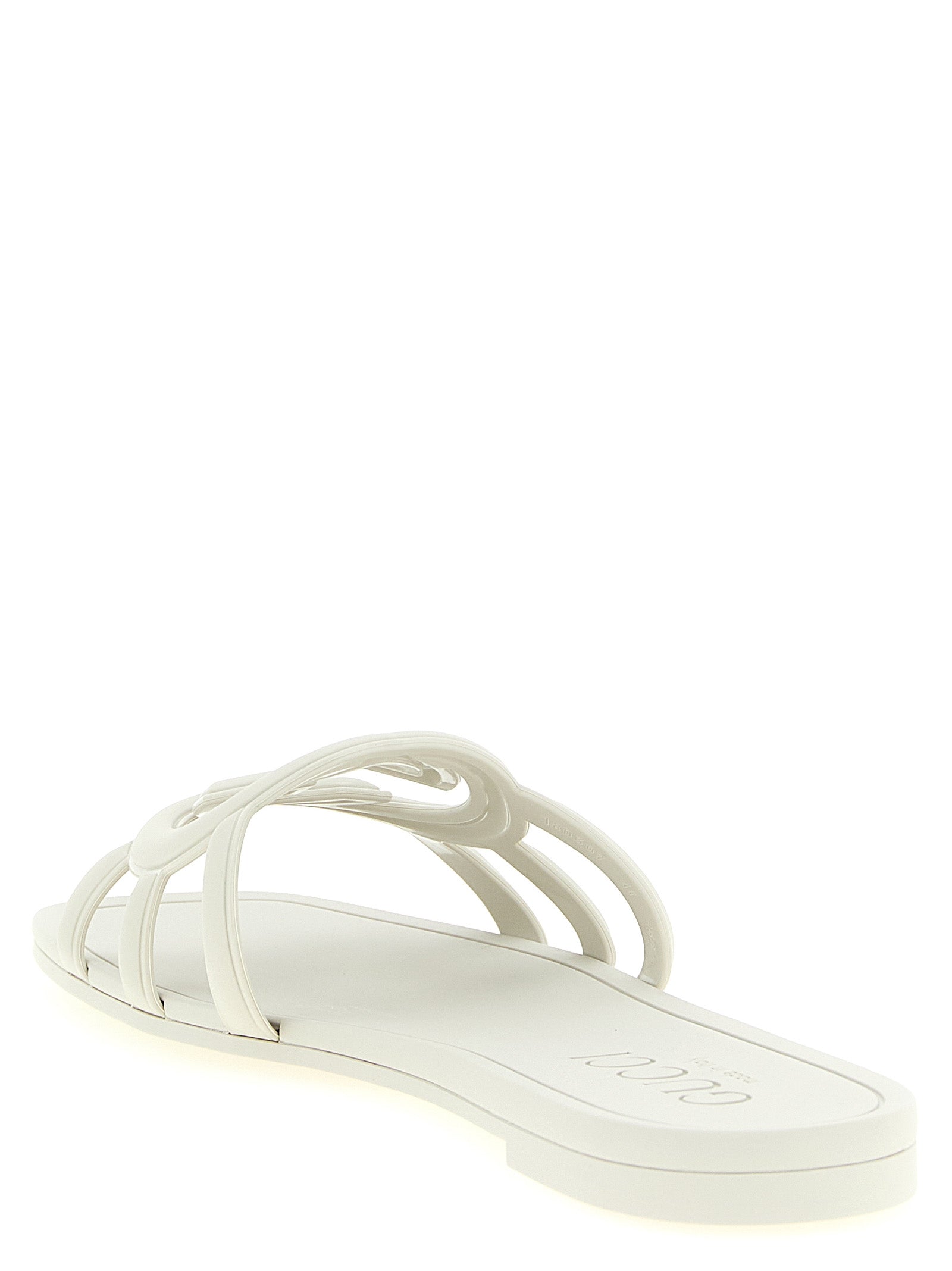 Gucci Gray Lido Rubber Sandals