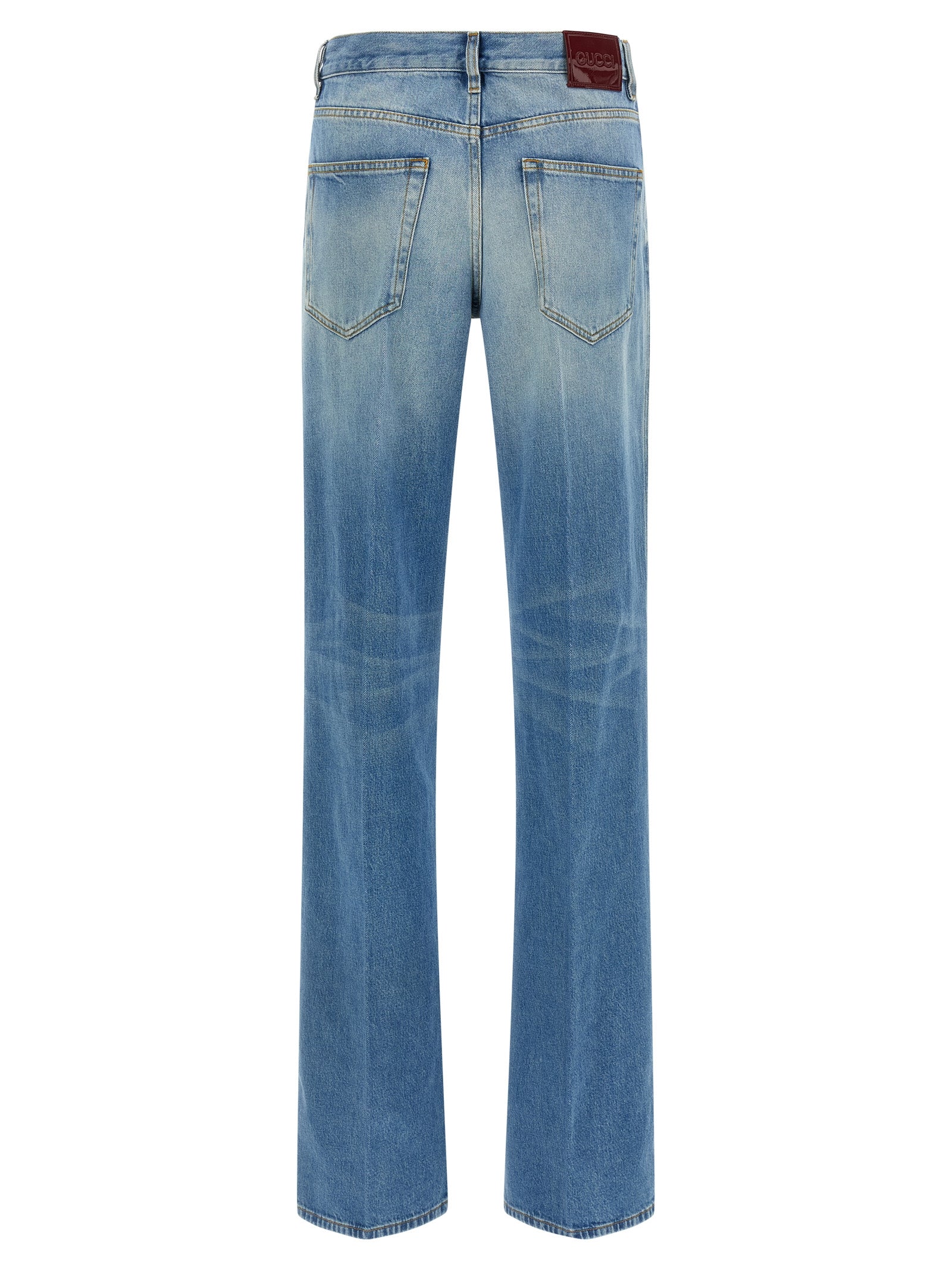 Gucci Light Blue Flared Jeans Cotton