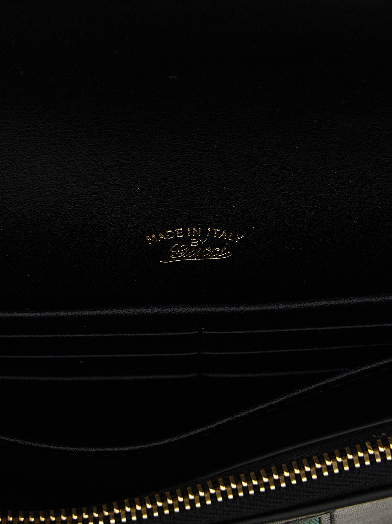 Gucci Black Horsebit Web Cardholder Calf Leather