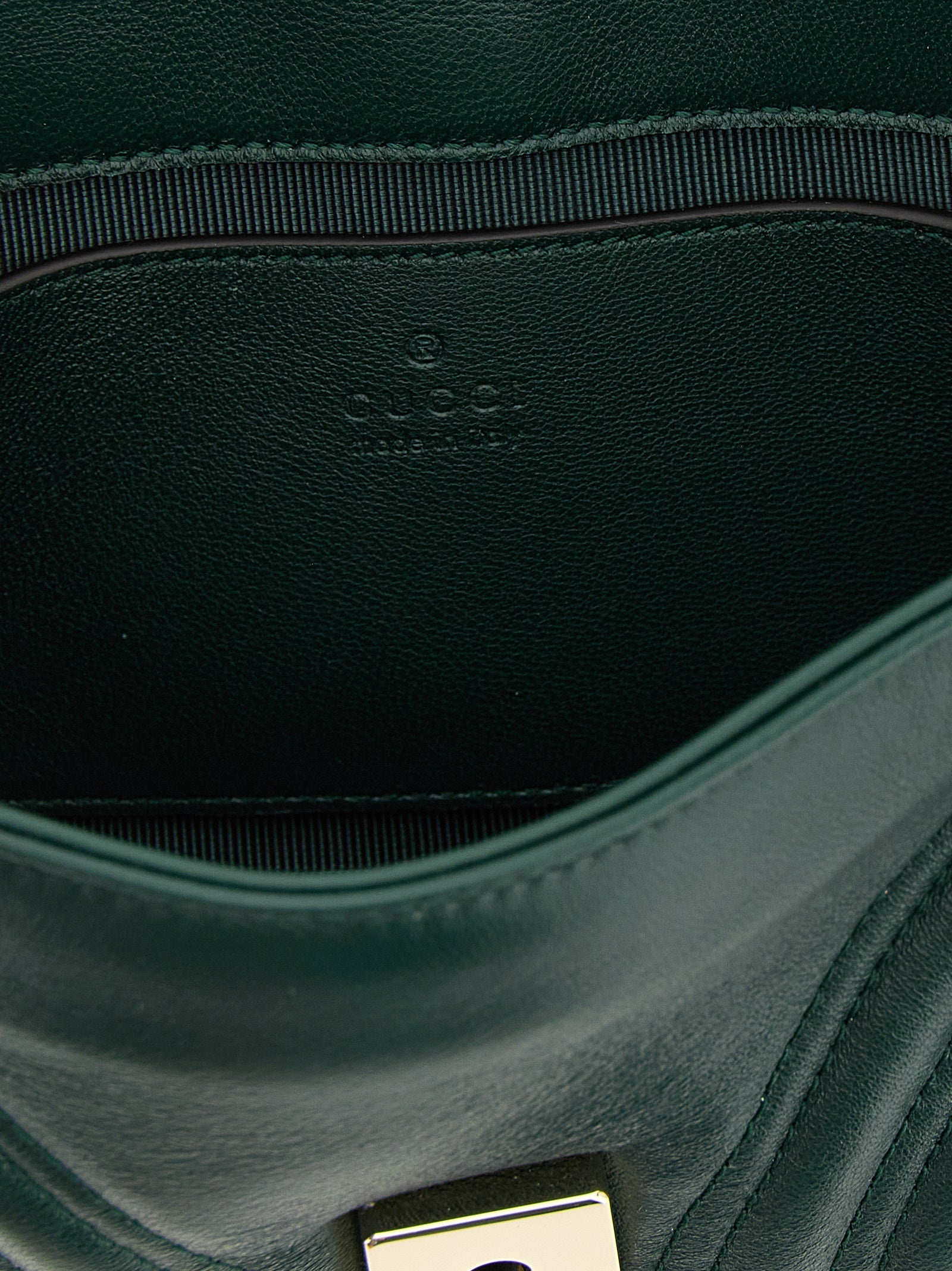 Gucci Green GG Marmont Small Lambskin Shoulder Bag