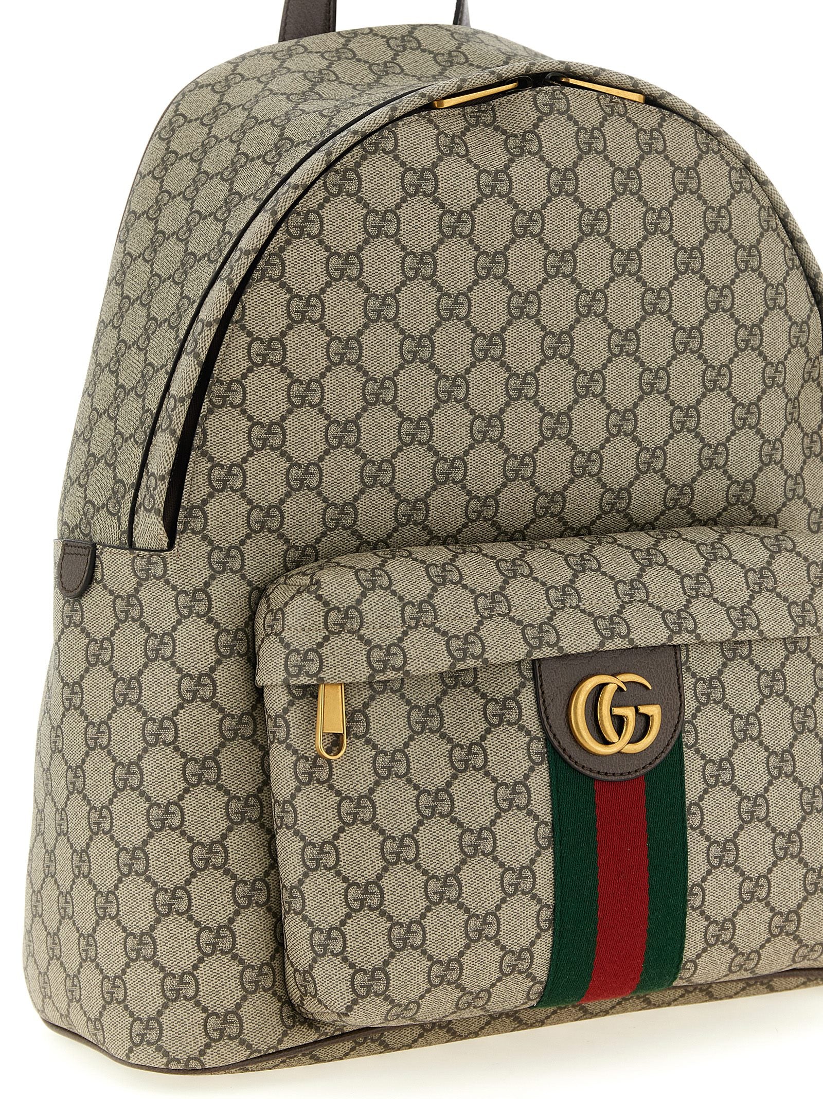 Gucci Beige Ophidia Synthetic Backpack