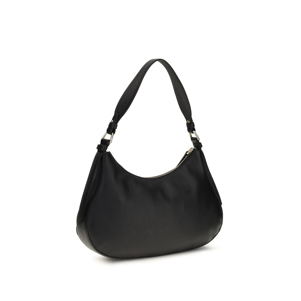 Sac à bandoulière Coccinelle en cuir de veau noir Bos Taurus