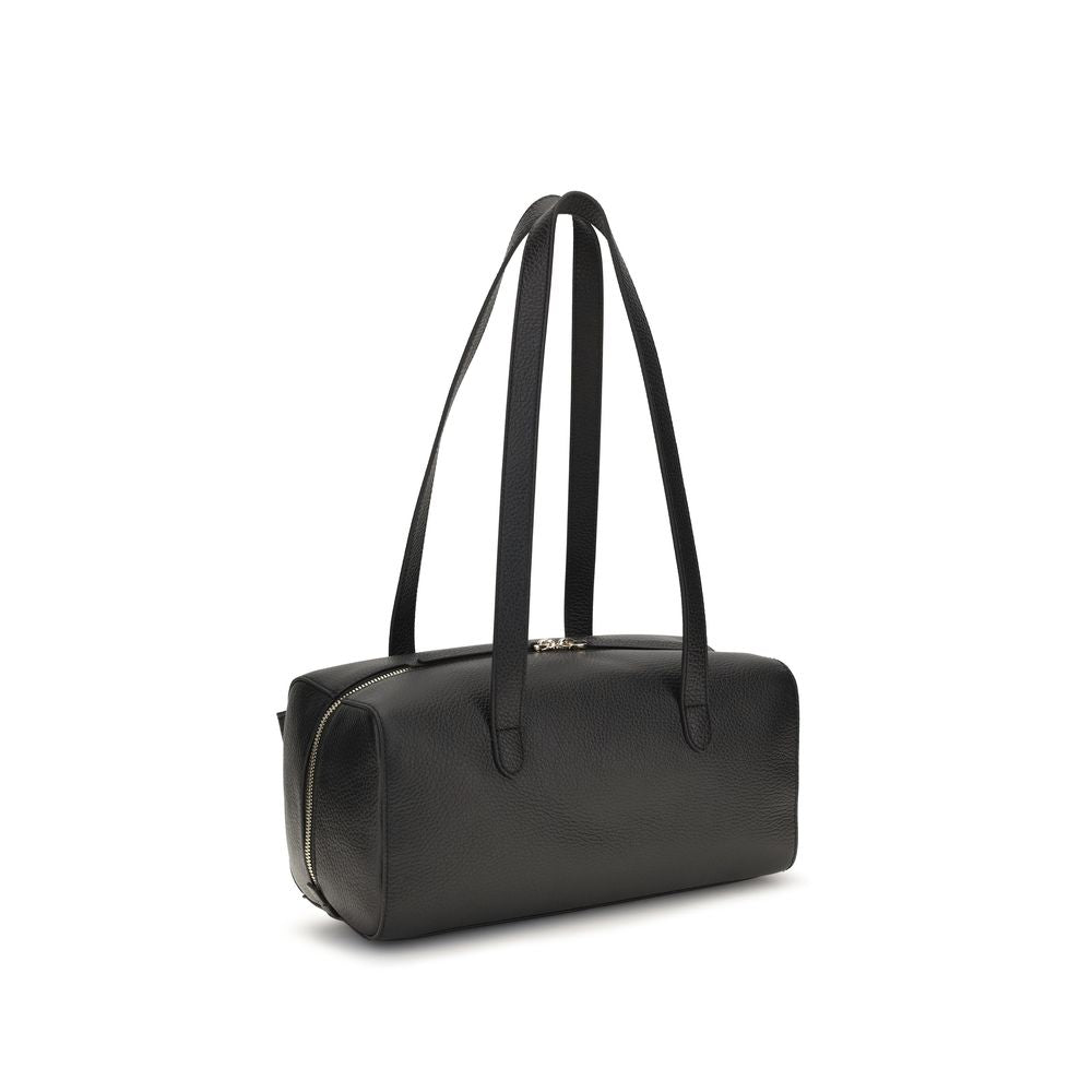 Coccinelle Schultertasche aus schwarzem Kalbsleder Bos Taurus