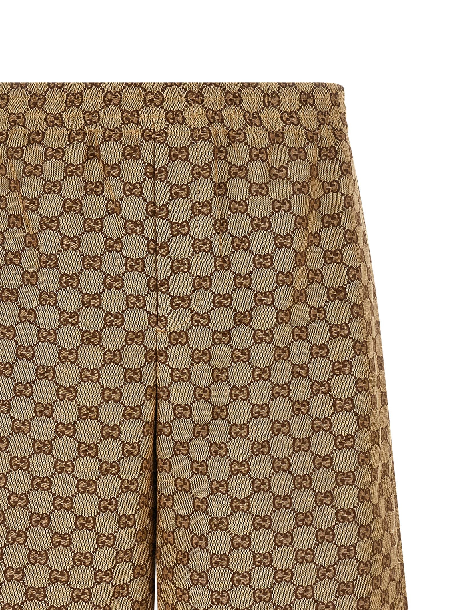Gucci Beige Gucci Lido Linen Blend Bermuda Shorts