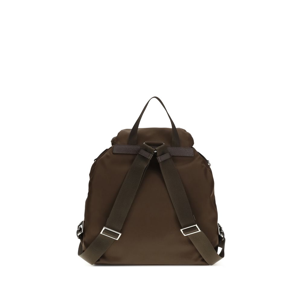 Sac à dos Prada en polyamide recyclé marron