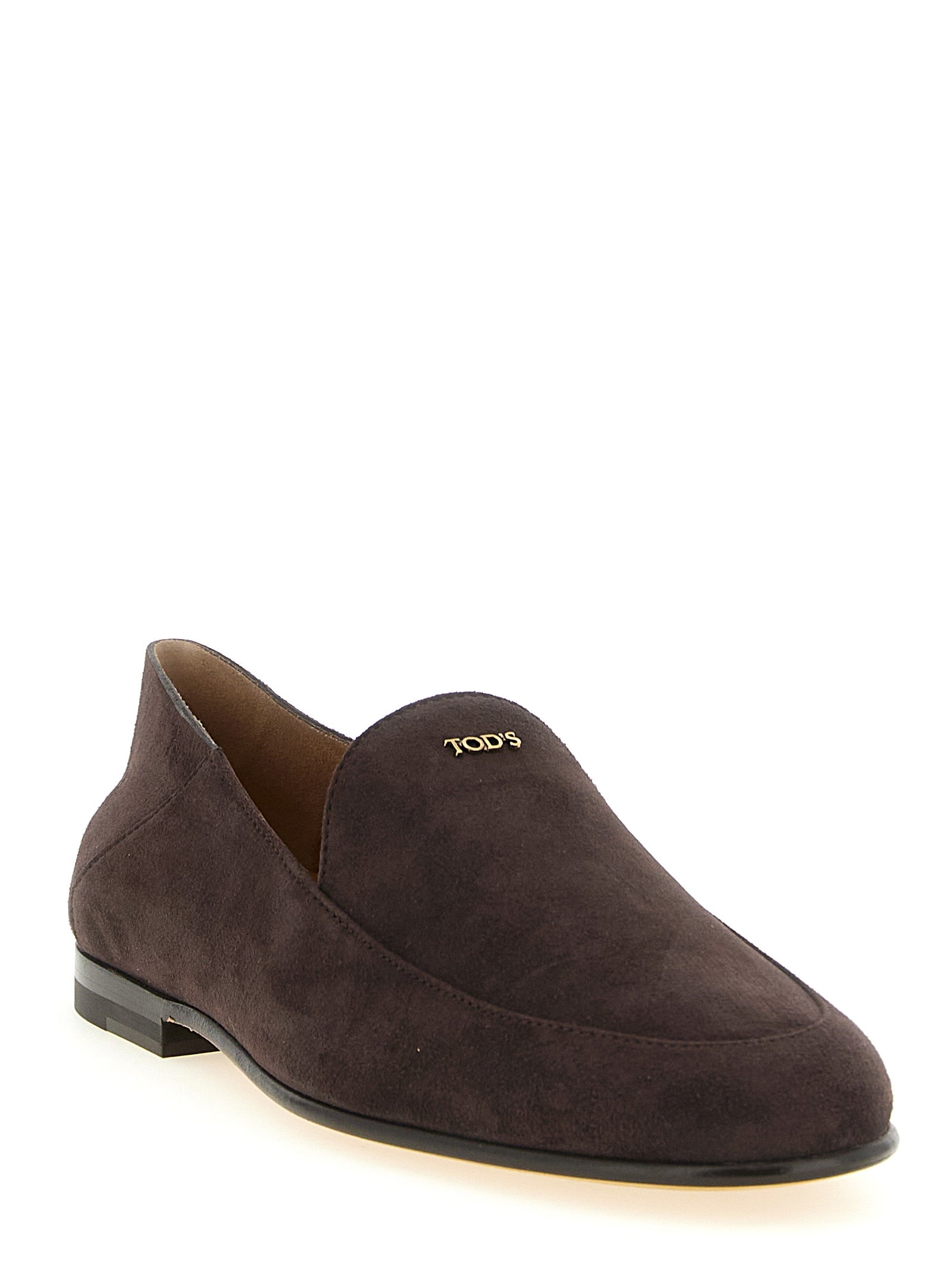 Brown Goatskin Slip-On Loafers