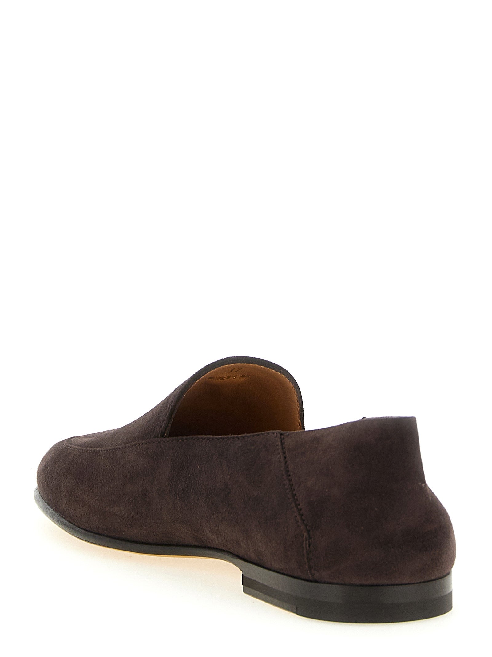 Brown Goatskin Slip-On Loafers