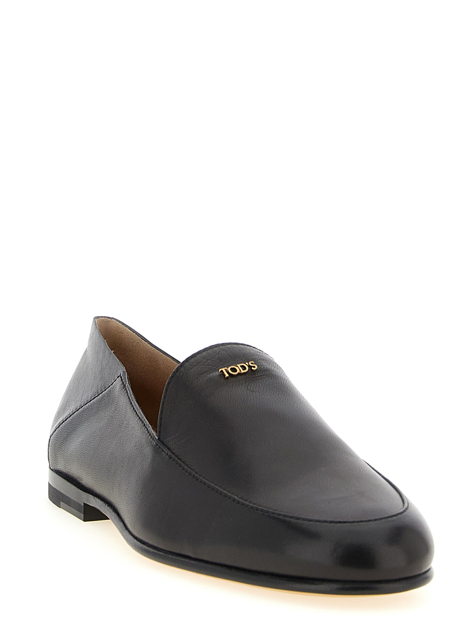 Black Lamb Leather Slip-On Loafers