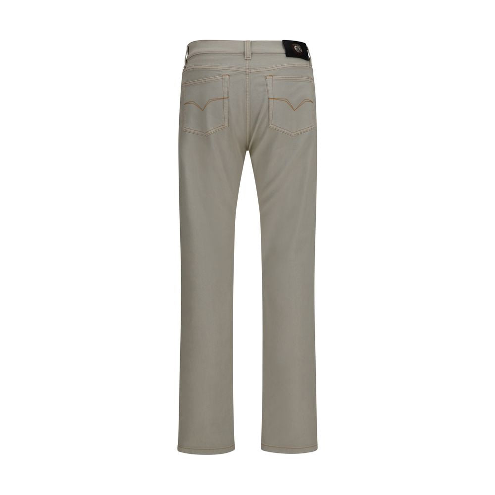 Versace Beige Cotton Tapered Jeans