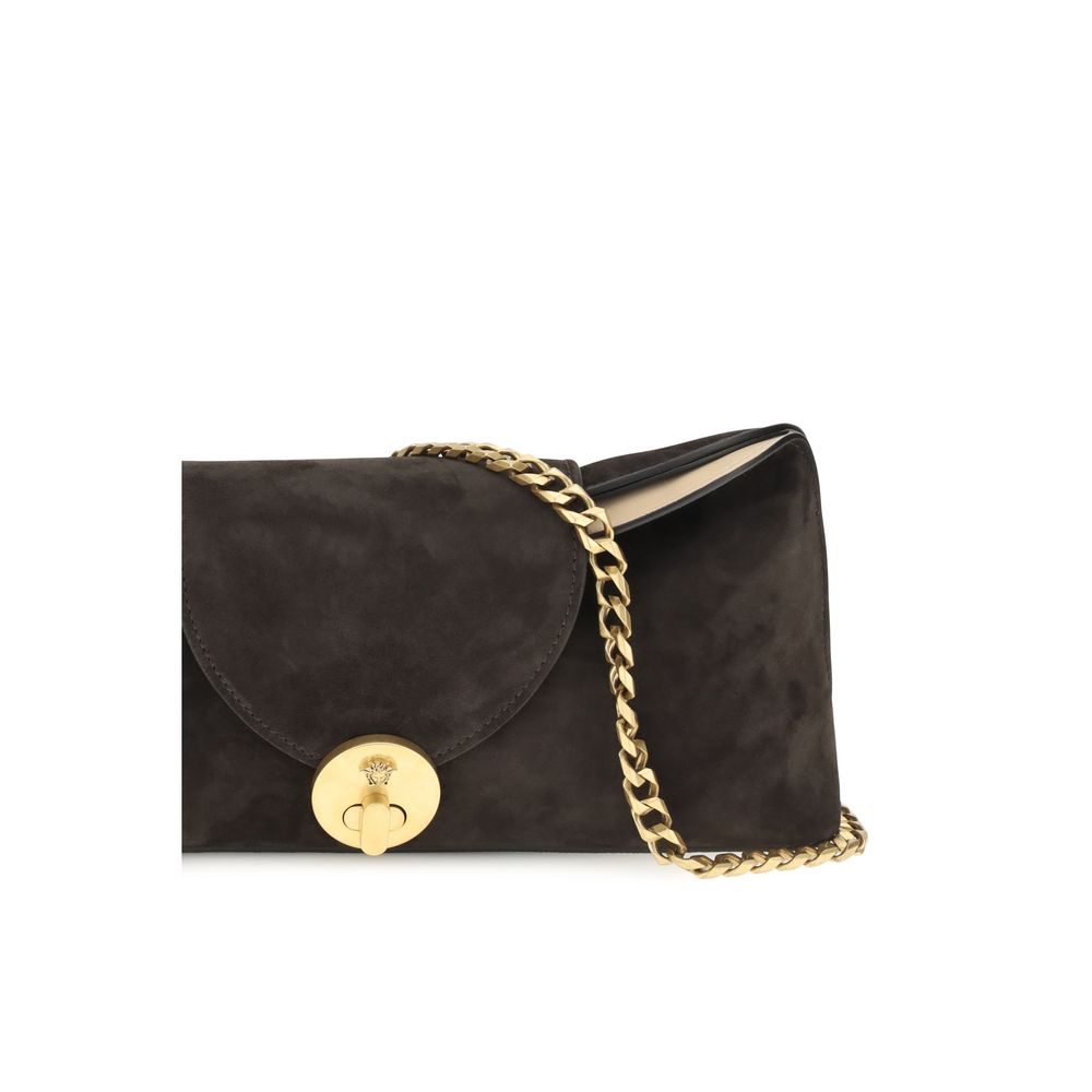 Versace Braune Kalbsleder Bos Taurus Clutch-Tasche
