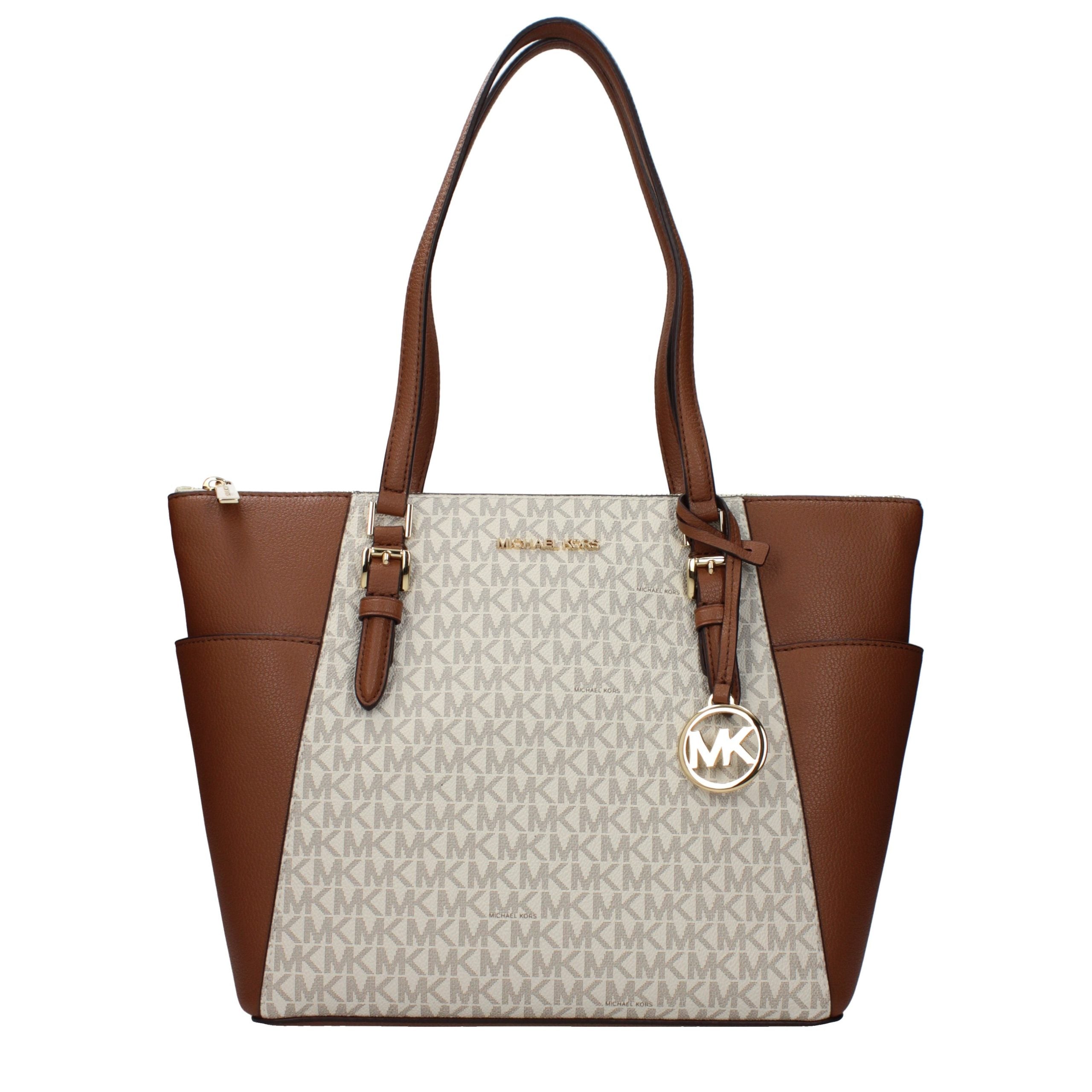 Sac à bandoulière en cuir beige Michael Kors