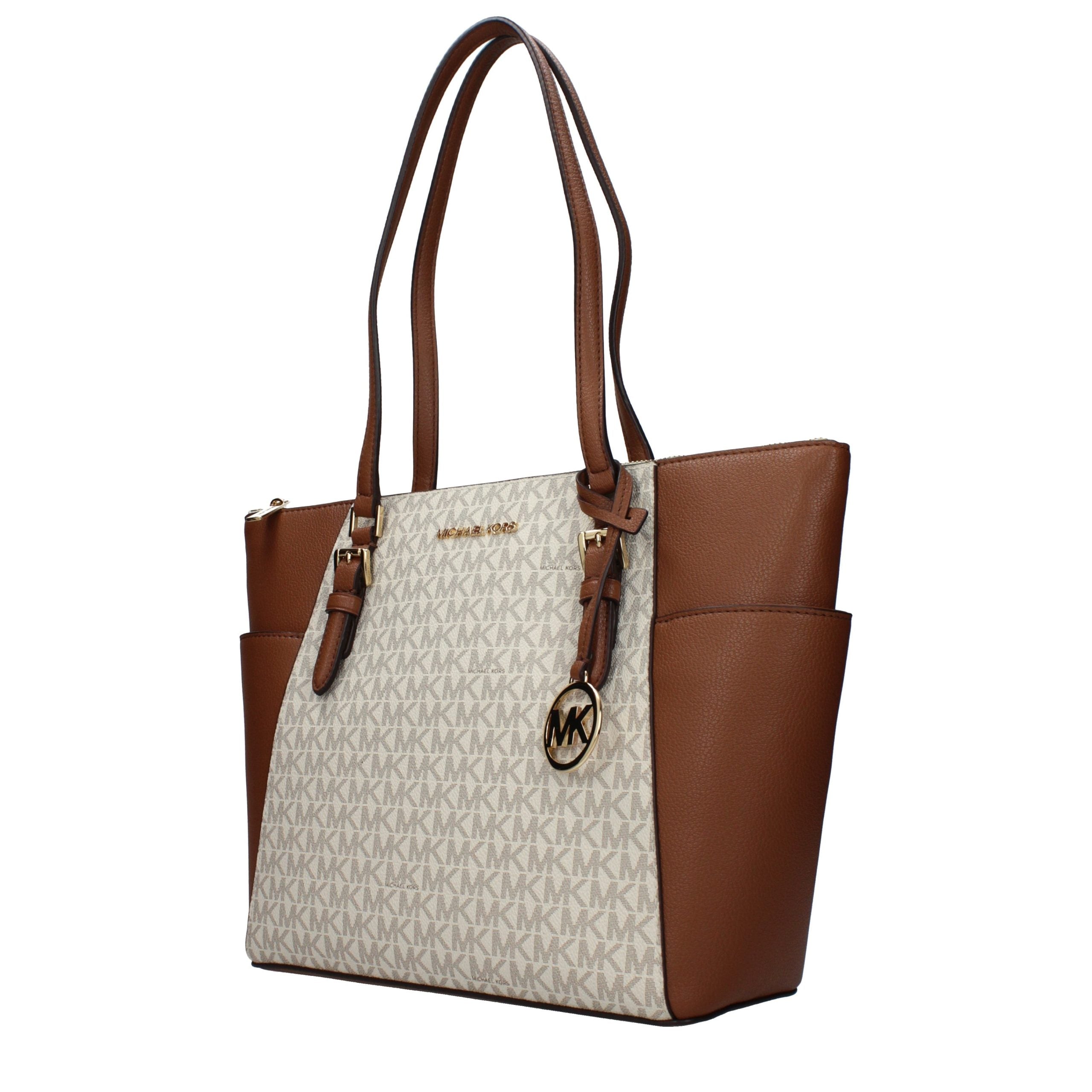 Sac à bandoulière en cuir beige Michael Kors