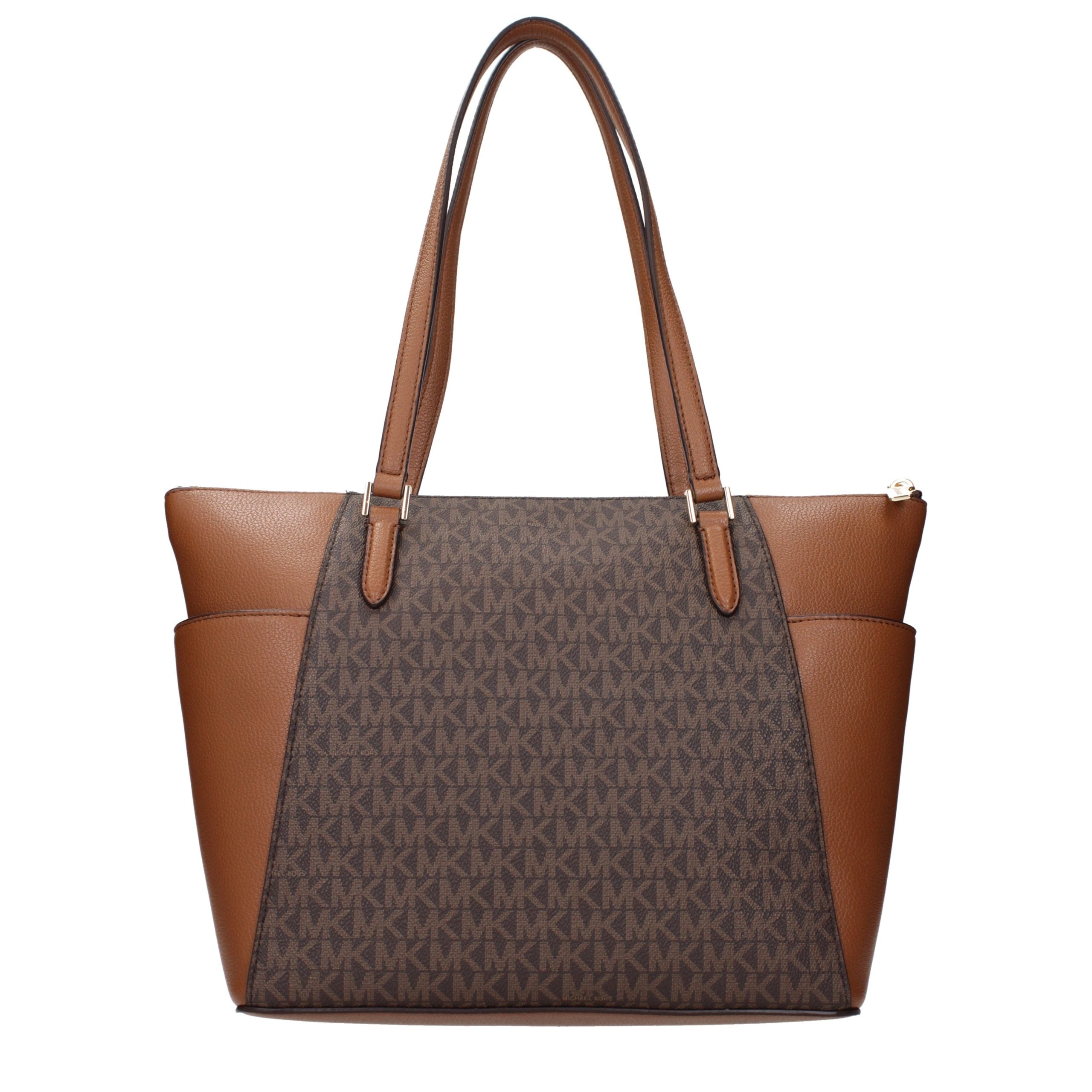 Michael Kors Braune Lederschultertasche