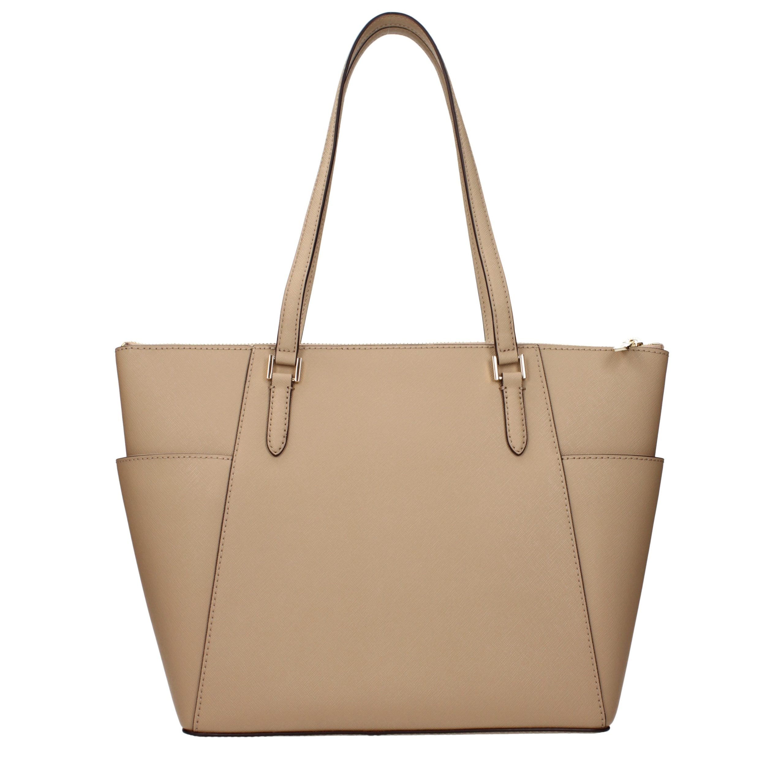 Sac à bandoulière en cuir beige Michael Kors