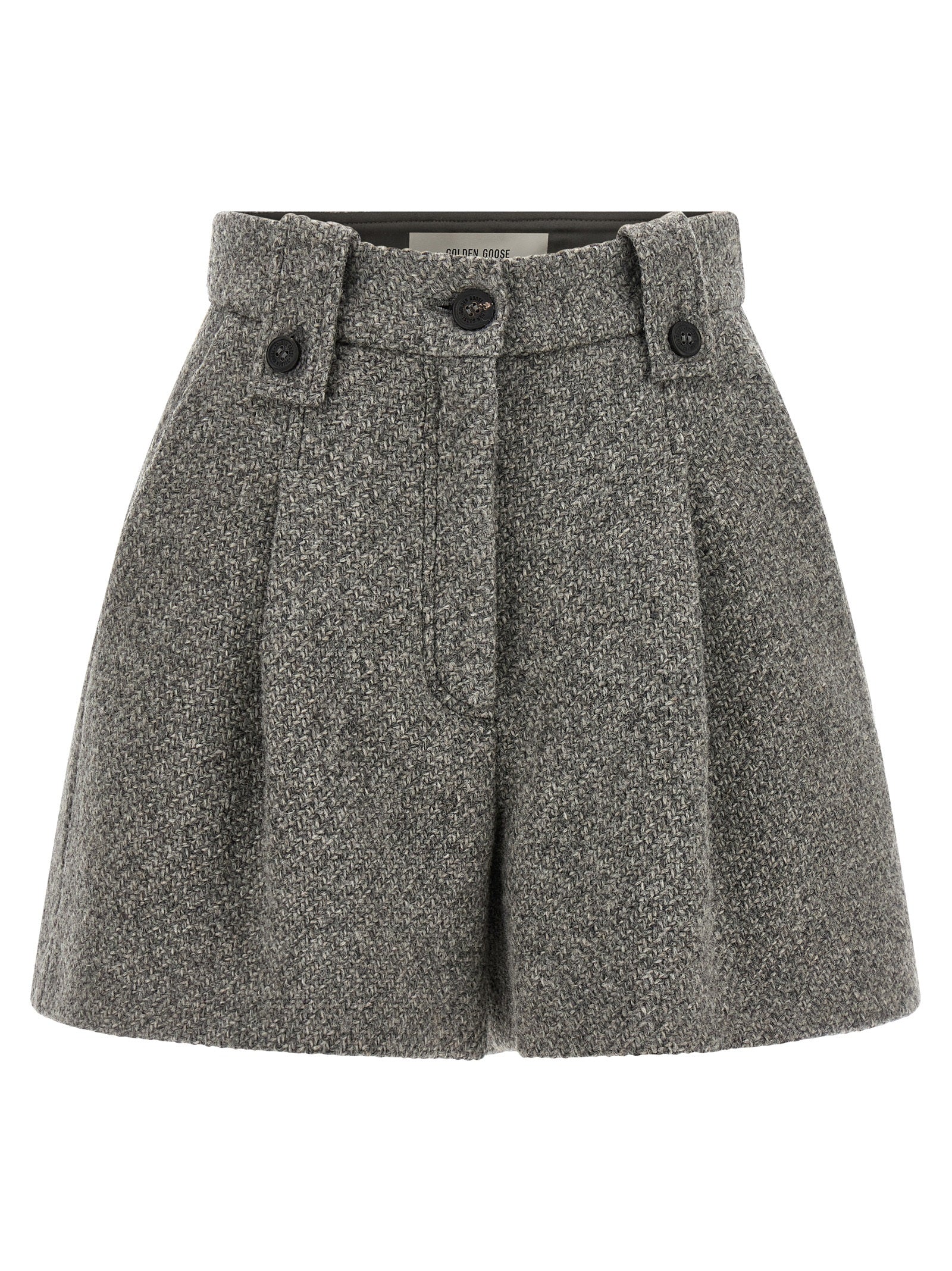 Golden Goose Gray Virgin Wool Bermuda Shorts