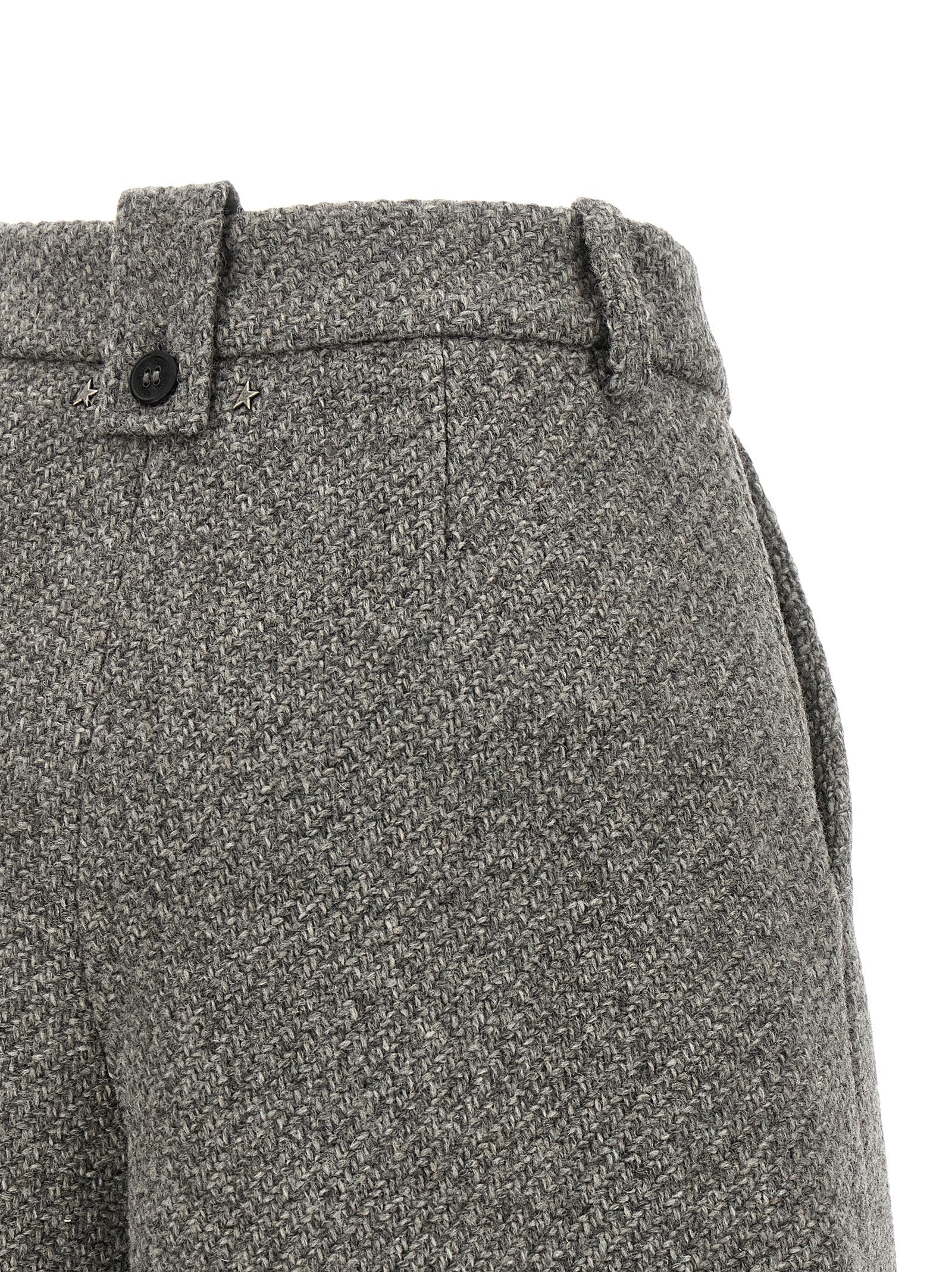 Golden Goose Gray Virgin Wool Bermuda Shorts