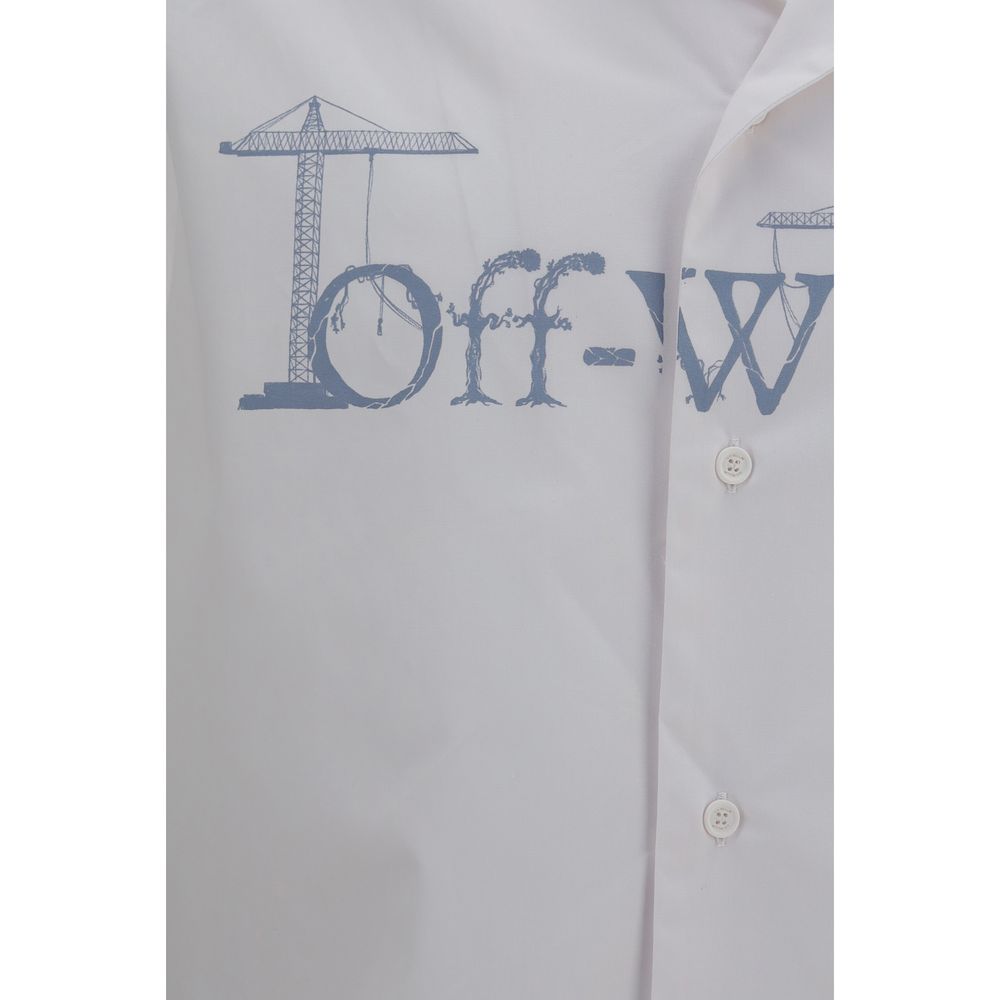 Off-White weißes Hemd mit Muster aus Baumwolle
