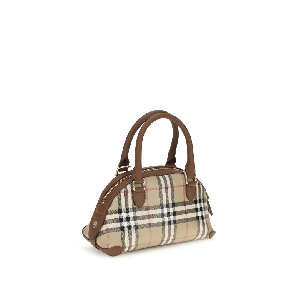 Burberry Beigefarbene Canvas Handtasche